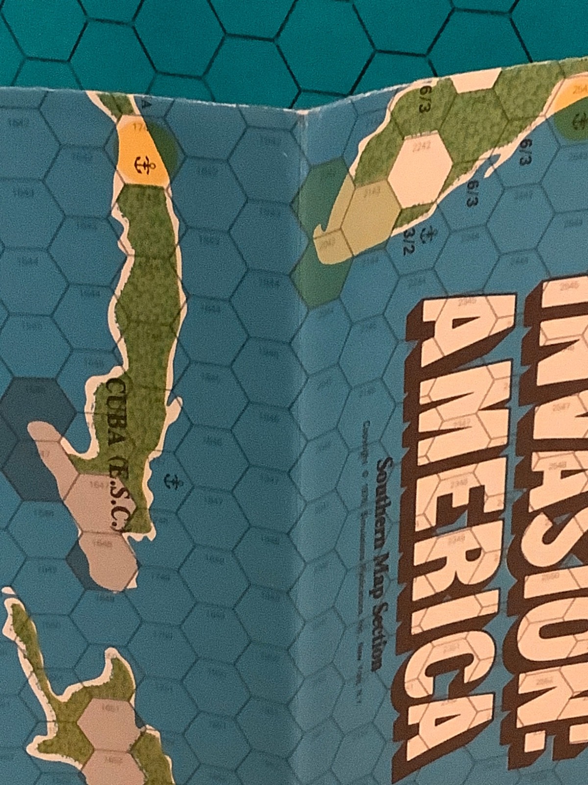 Invasion: AMERICA punched VG+ Alternate History SPI 1976 flatpack Tray WW4?