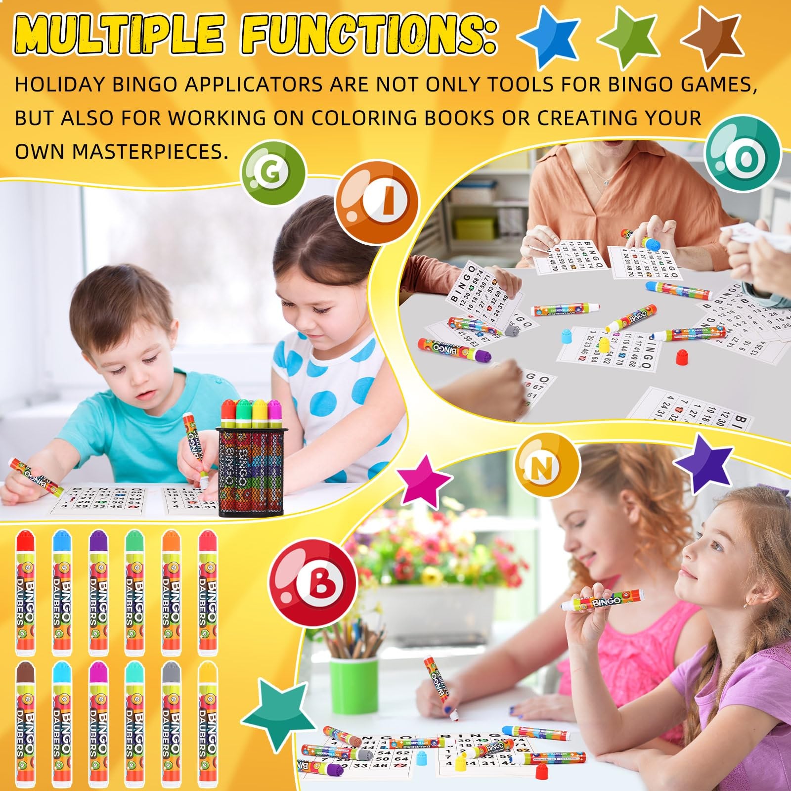 1 Count (Pack of 12), yellow, orange, purple, dark red, green, sky blue,…