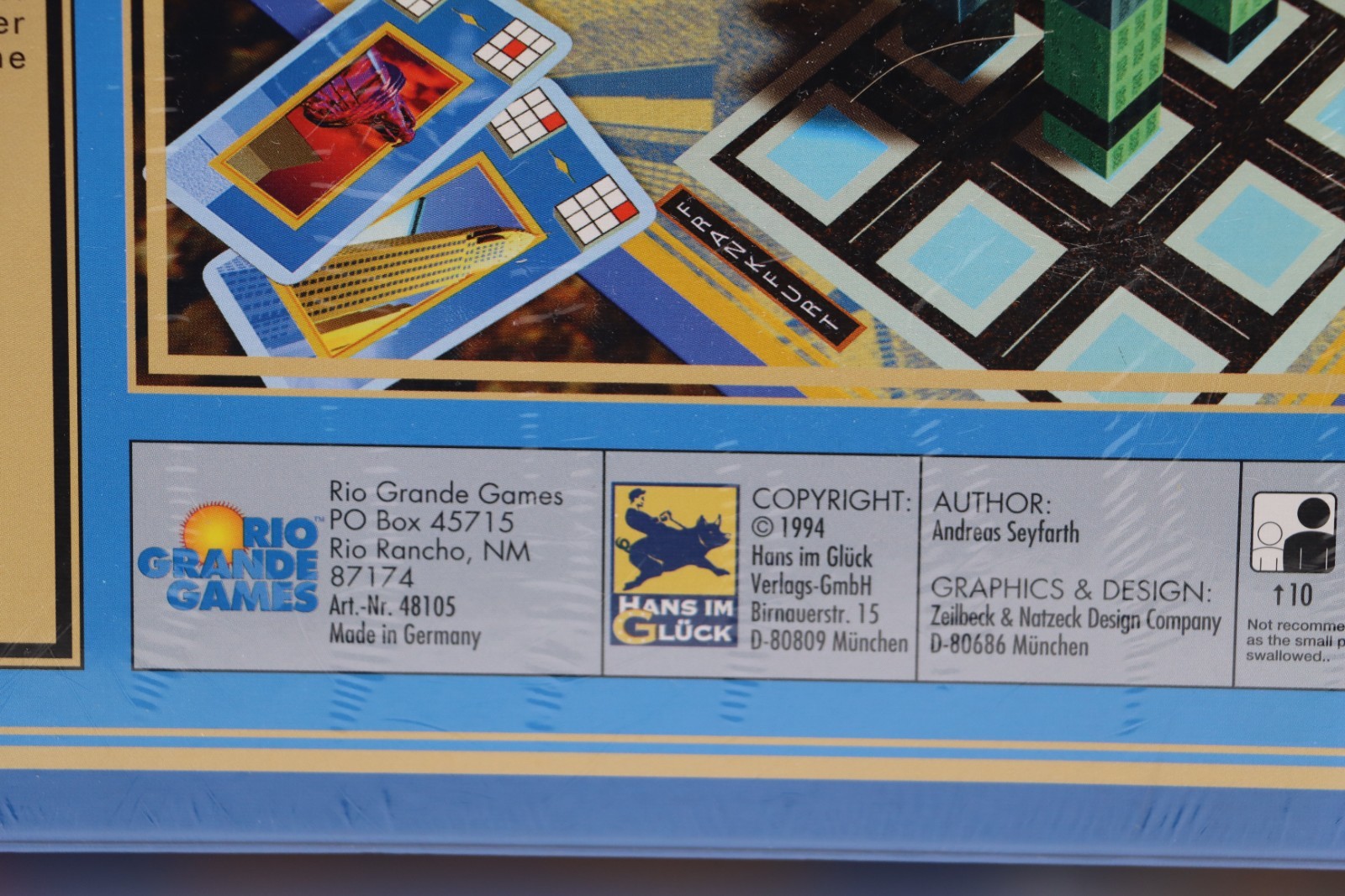 Manhattan Board Game Andreas Seyfarth Rio Grande Games 1994 Award Winner