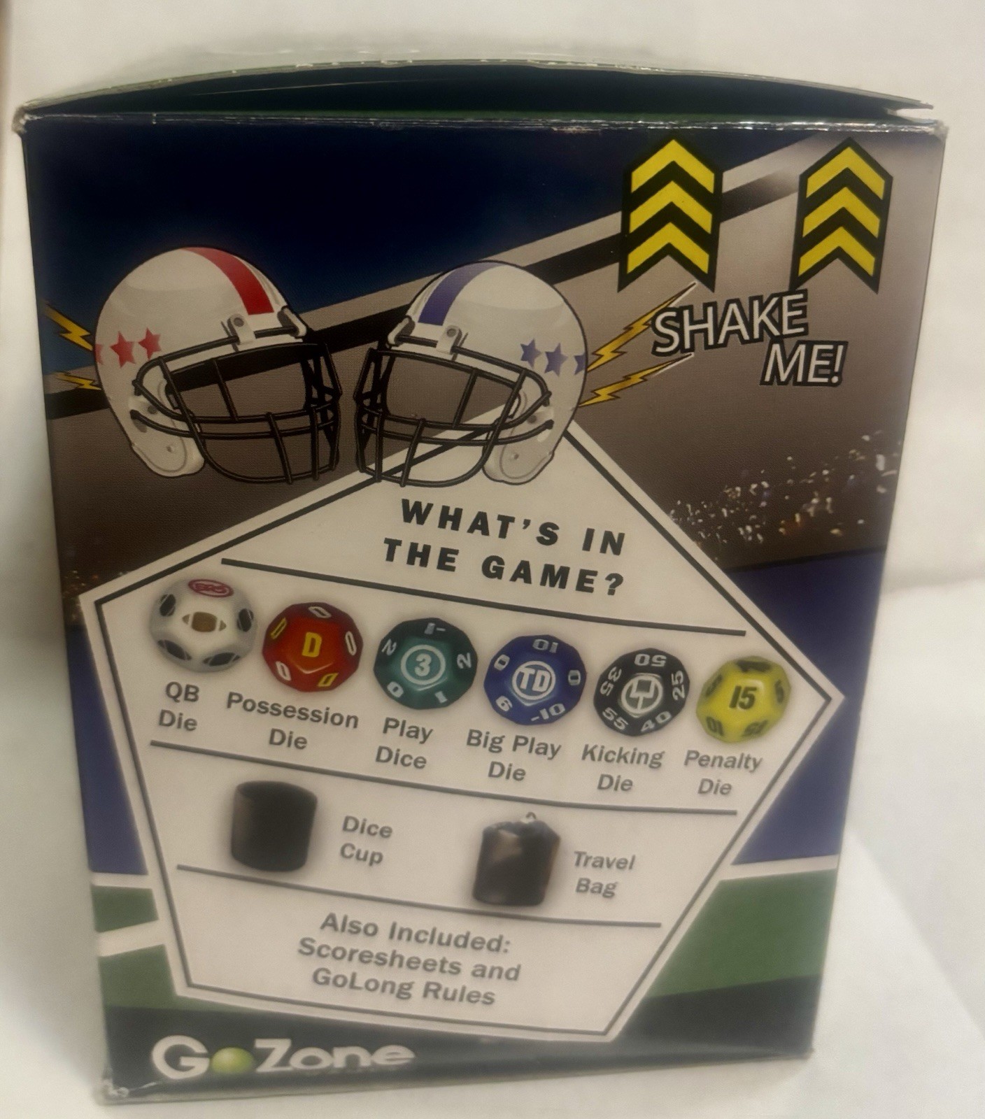 Go Long Football Dice Game Travel Edition By GoZone Games Easy Quick & Portable