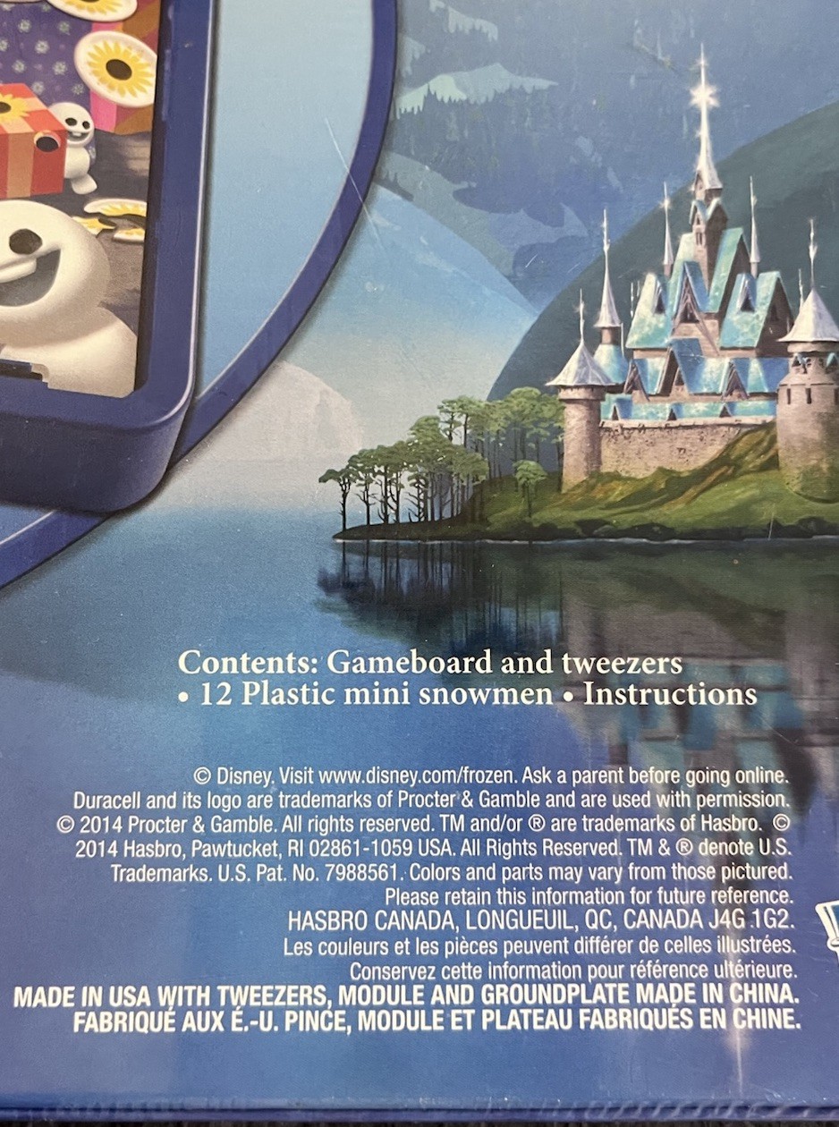 Hasbro Disney Frozen Olaf Operation Board Game 2014 B4504 New Factory Sealed