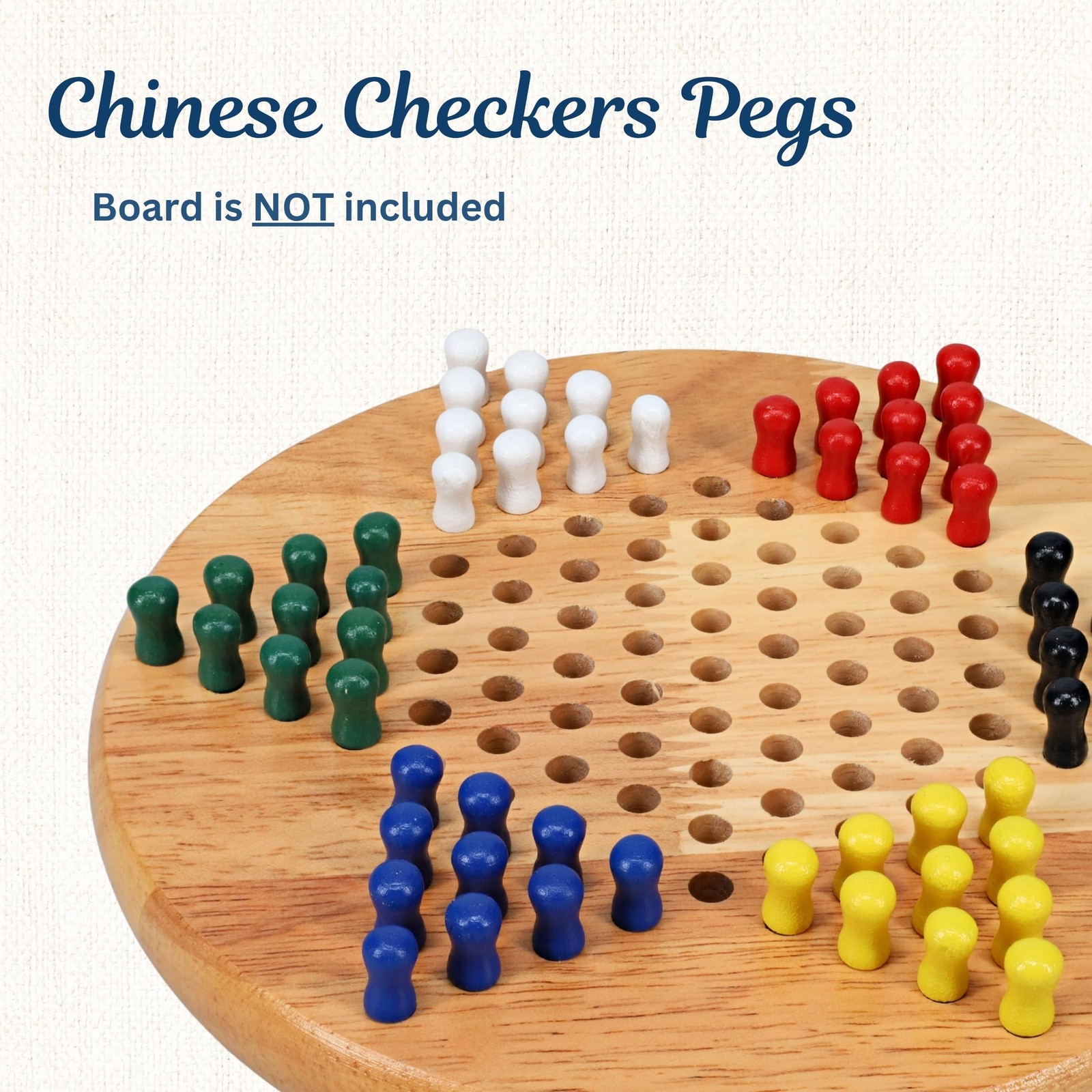 WE Games Replacement Wooden Pegs for Chinese Checkers Small, Red, Green, Blue