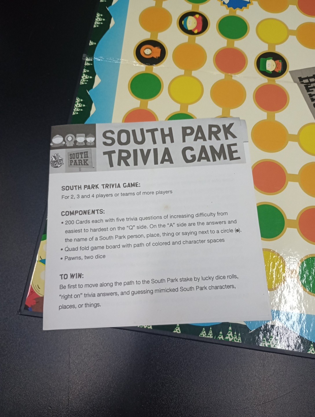 South Park Trivia Game 2005 Movie & TV Theme