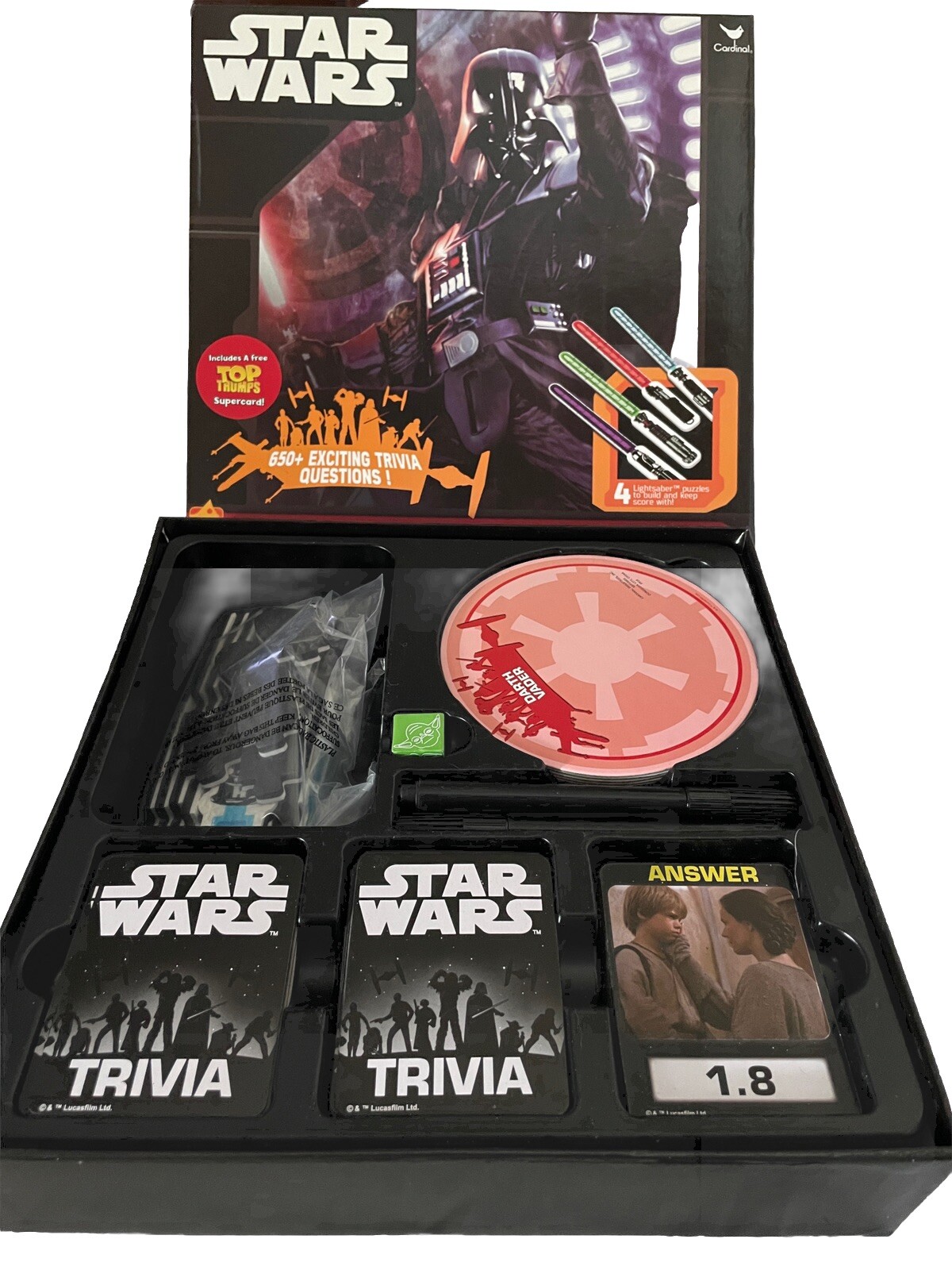 Disney Star Wars Trivia Game 650+ Questions Includes Top Trumps Supercard