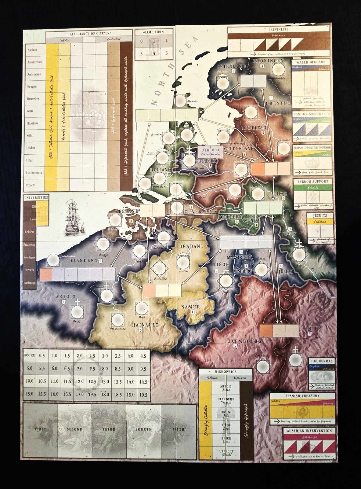 “REVOLUTION” STRATEGY BOARD GAME – PHALANX – PUNCHED, COMPLETE + EXTRAS