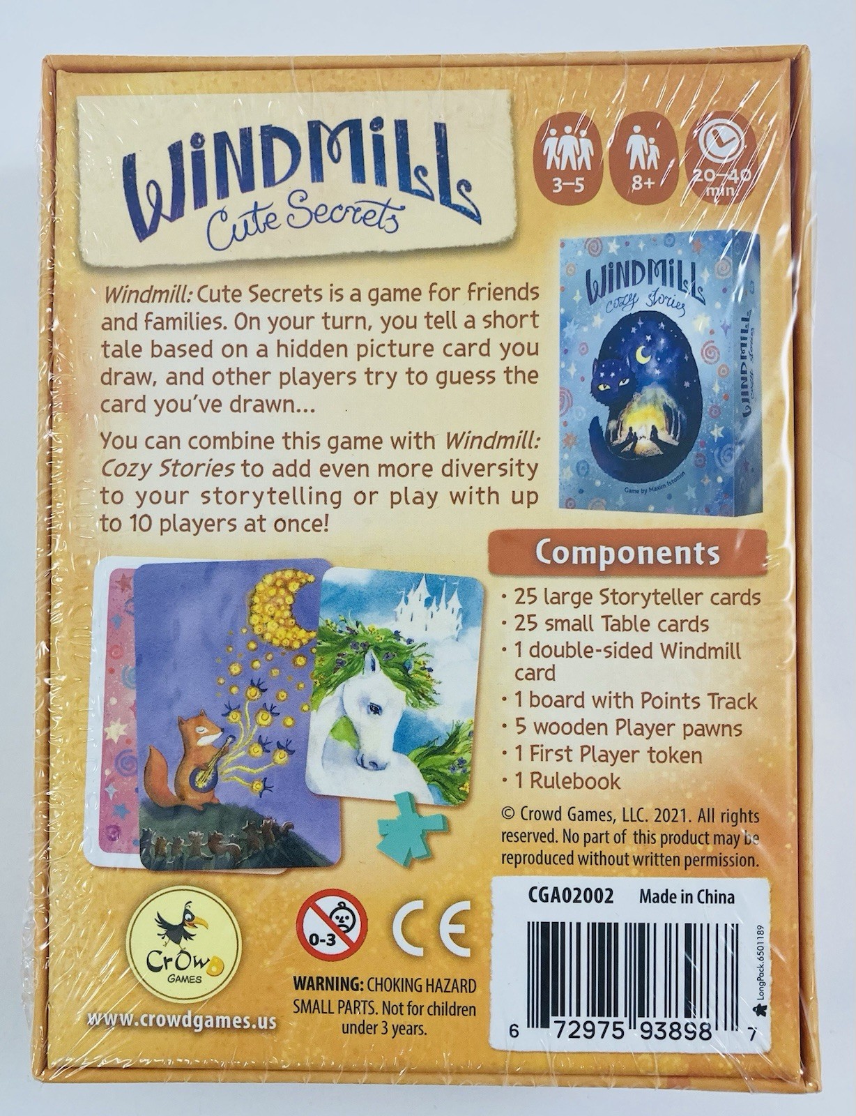 Windmill Cute Secrets Storytelling Card Game By Crowd Games Ages 8+ New Sealed