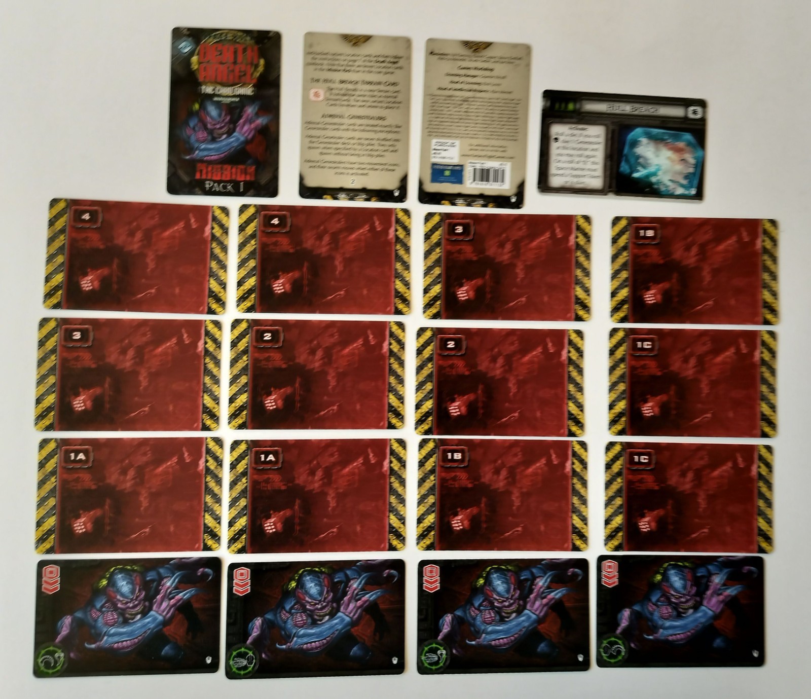 Space Hulk Death Angel The Card Game Lot Space Marine Mission Pack 1 Player Aid