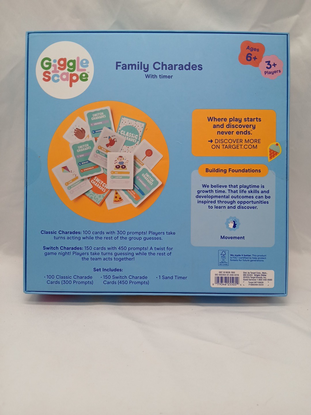 Gigglescape Family Charades Game With Timer 251pc NIB Christmas Fun Gift