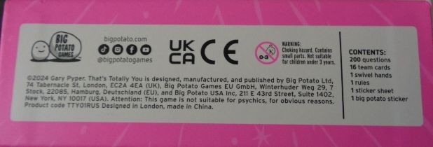 Big Potato – That’s Totally You – Board Game Party Cards 2-8 Players
