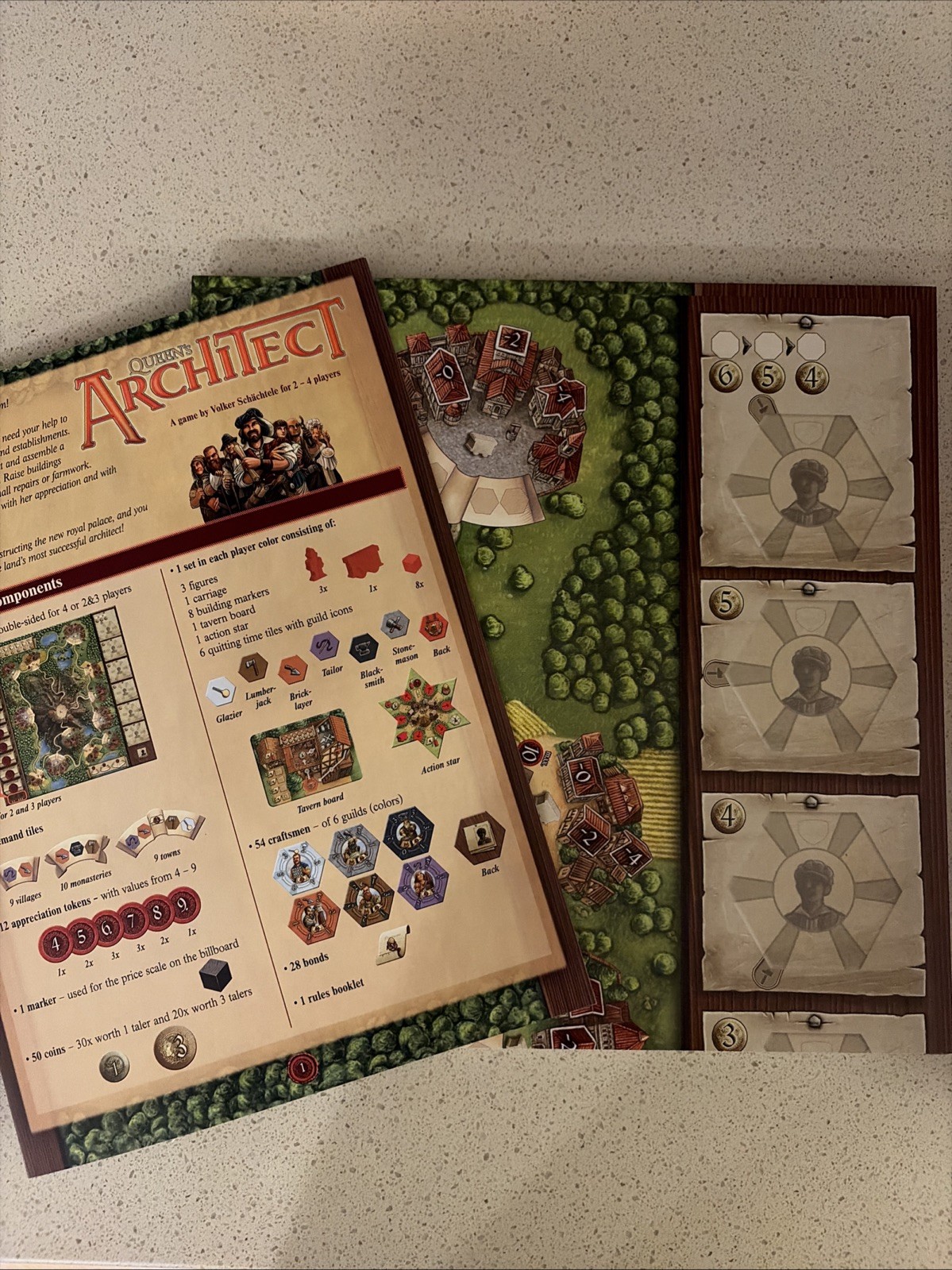 Queen’s Architect board game from Queen Games Never Played