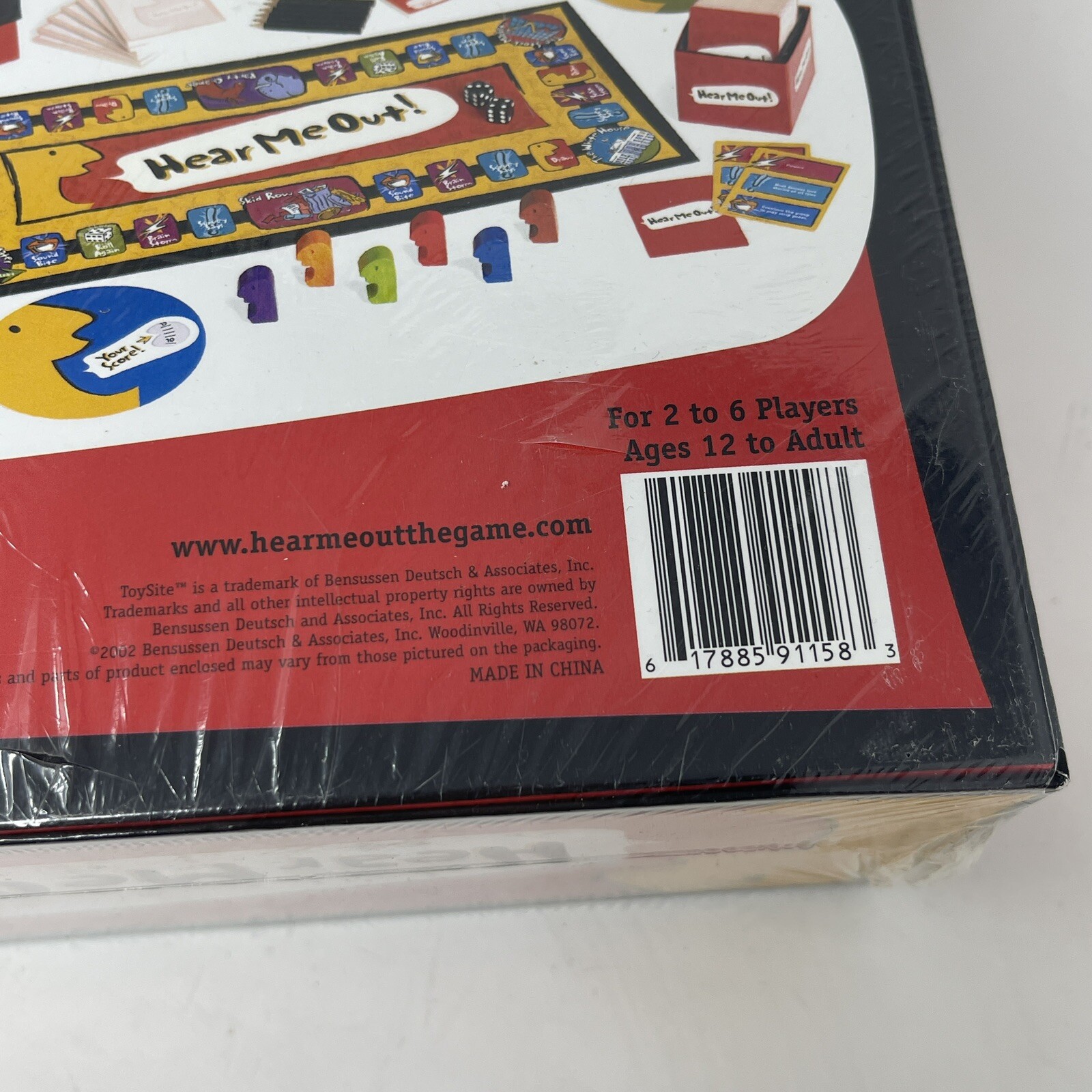 Vintage Hear Me Out Board Game 2 to 6 Players Ages 12 To Adult ToySite 2002 NEW