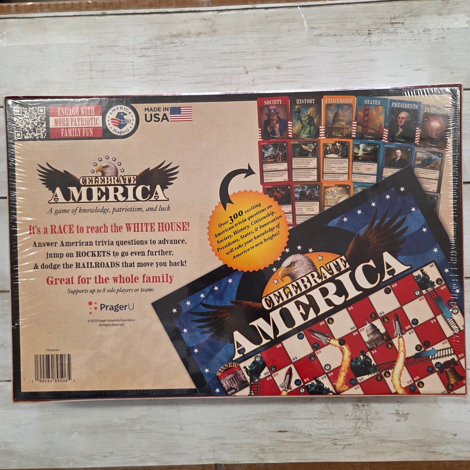 PragerU Celebrate America Race to the White House Board Game Patriotic NEW