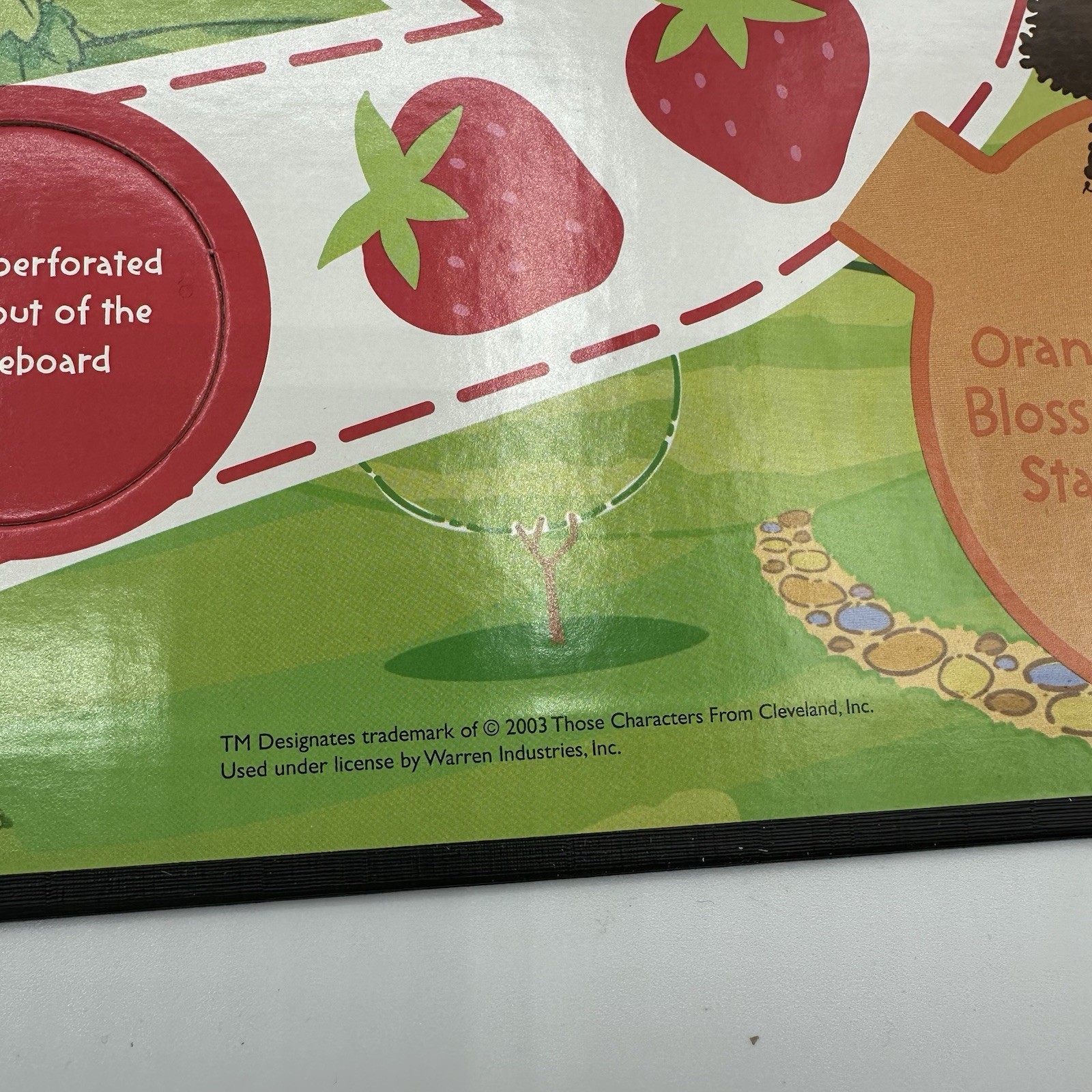 Strawberry Shortcake Strawberryland Game Board ONLY 2003 Roseart REPLACEMENT
