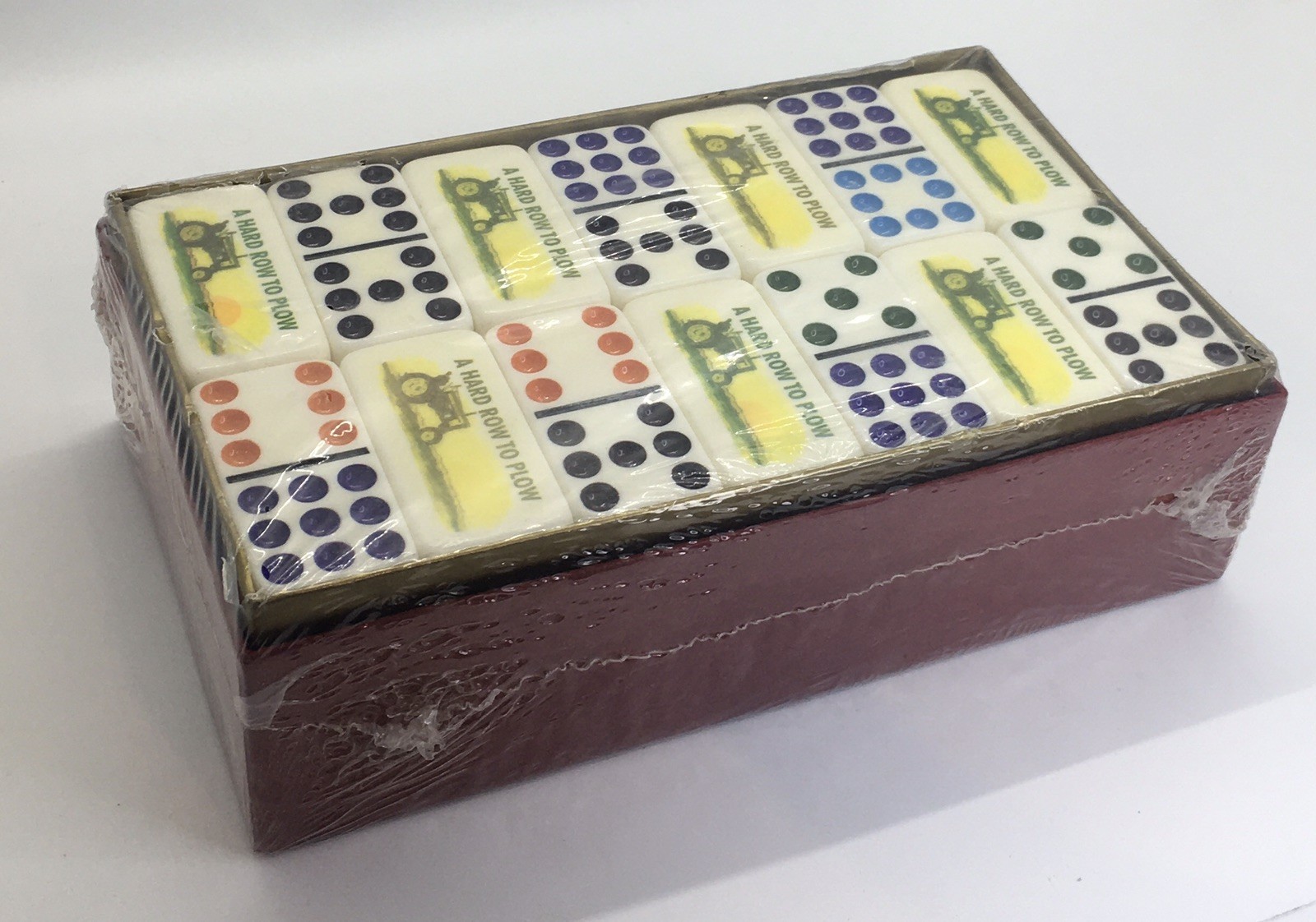 PUREMCO EXTRATHICK PRO DOUBLE NINE DOMINOES HARD ROW TO PLOW MADE IN USA SEALED