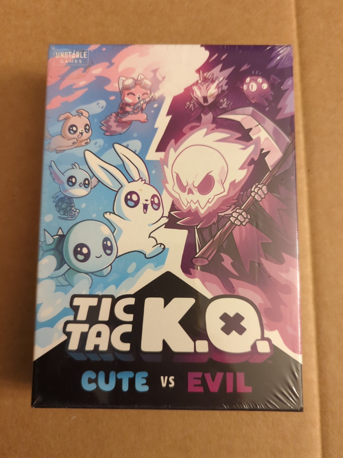 Tic Tac KO Cute vs Evil Card Game 8+ K.O. 2-4 Players Unstable Games New Sealed