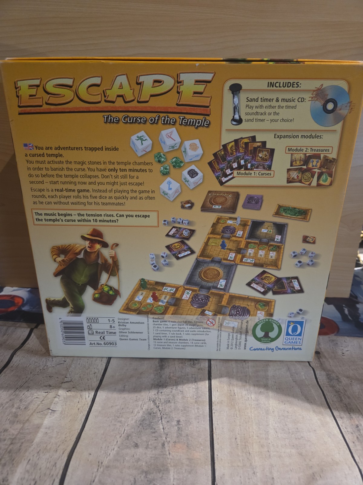 Escape – The Curse of the Temple (1st Ed) Queen Games Board Game *READ*
