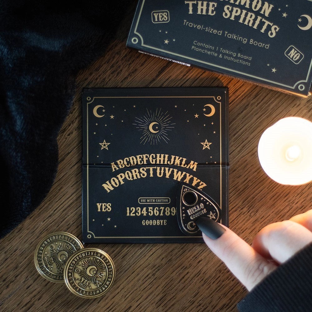 Mini Travel Talking Board with Planchette – Matchbox Size Spirit Board Game