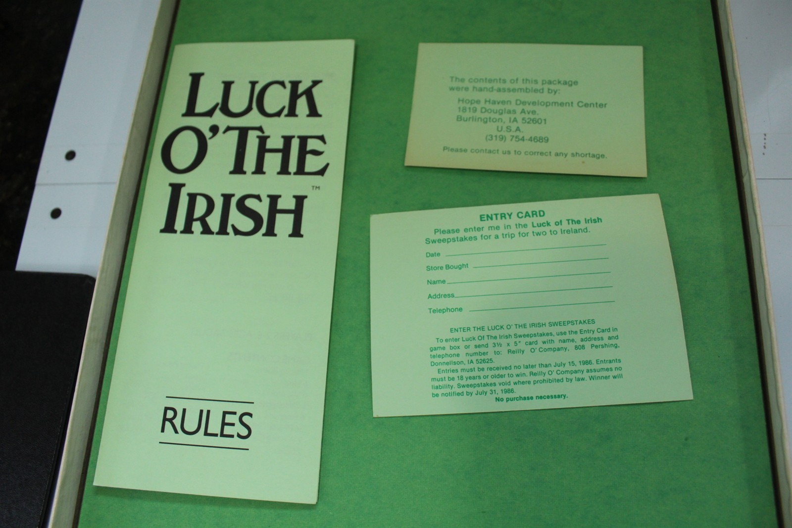 Vintage 1985 Luck O’ The Irish Board Game #RO BGI Reilly O’ Company