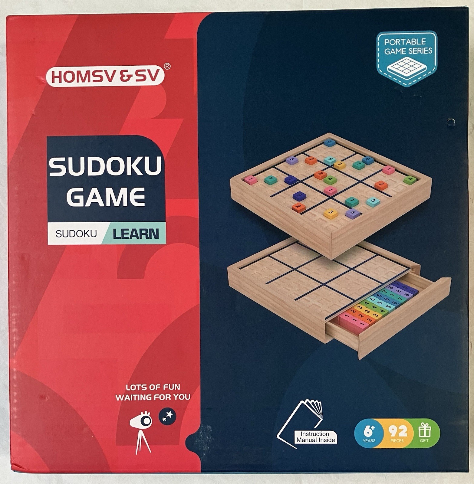Learn Sodoku Colorful Wooden Game Board