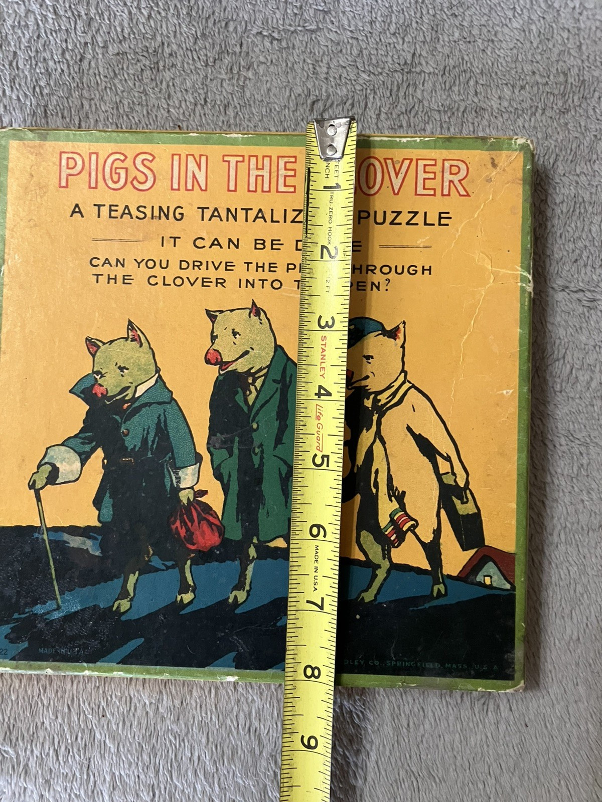 Pigs in the Clover Milton Bradley Puzzle Game #4322 1930s Toy