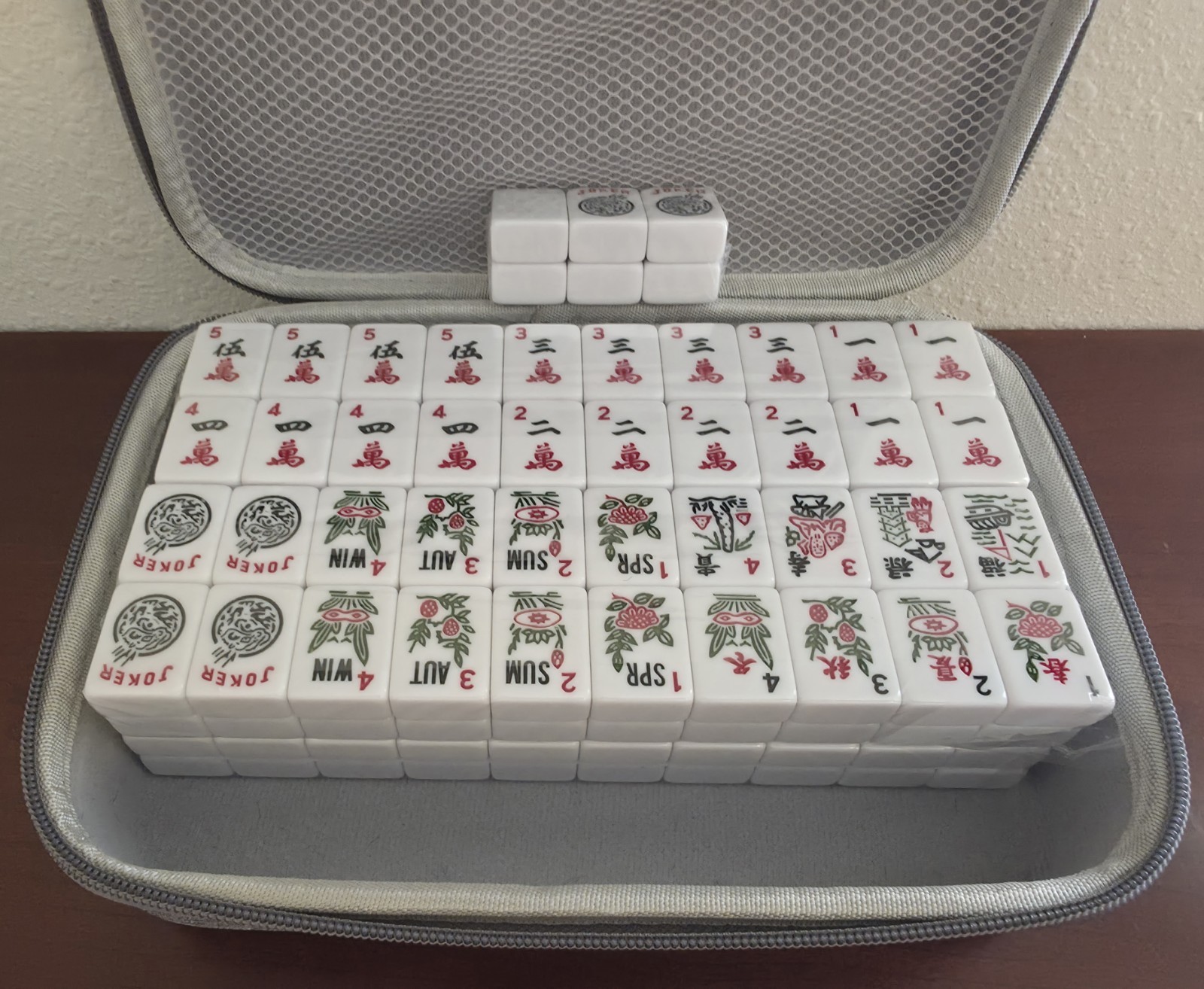 RARE Official BINOOD American Mahjong 166 SEALED Engraved Tiles + Hardshell Case