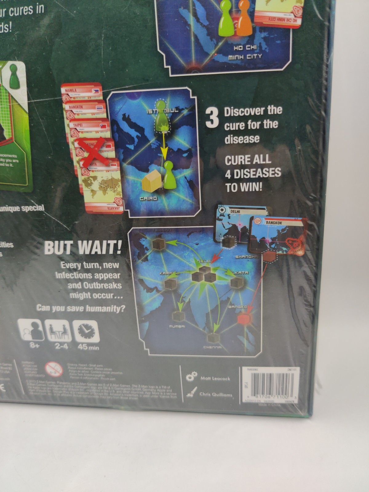 Z-Man Games Pandemic Board Game By Matt Leacock Factory Sealed New Ages 8+