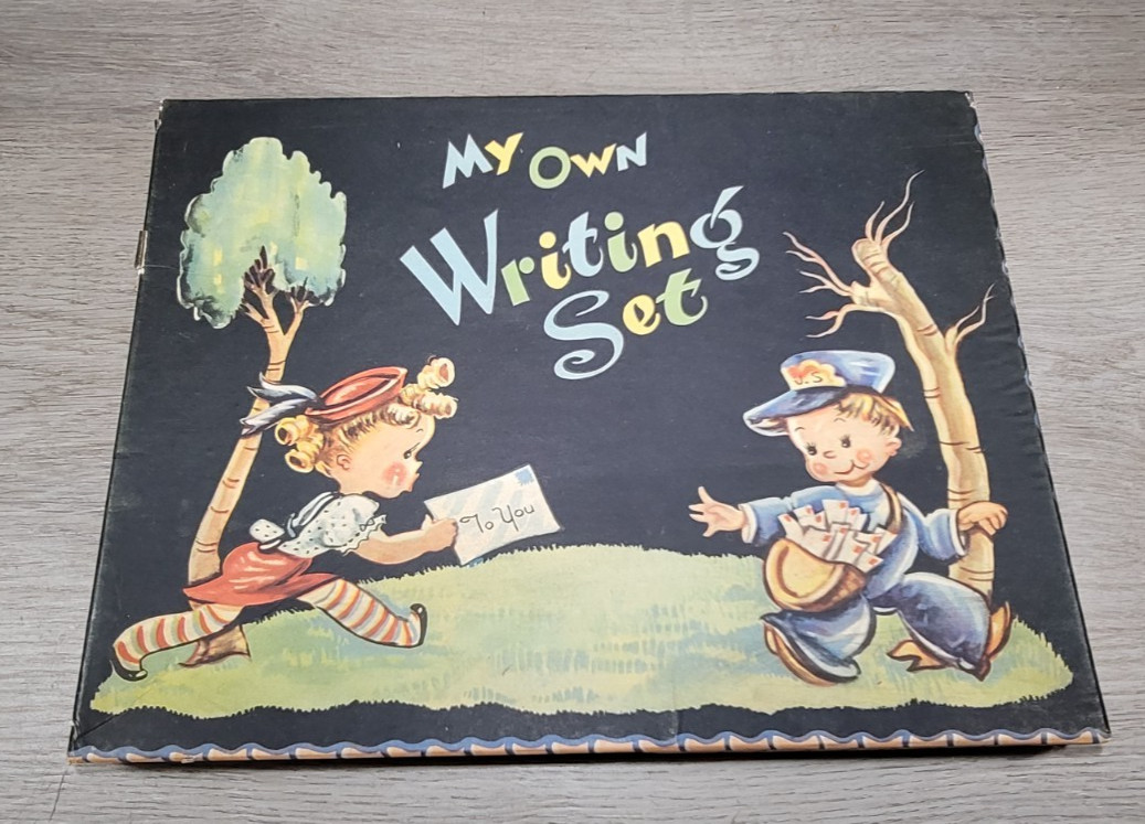 VTG Writing Set My Own Stationery 1940s Stamps Cards Envelopes J. S. Publication
