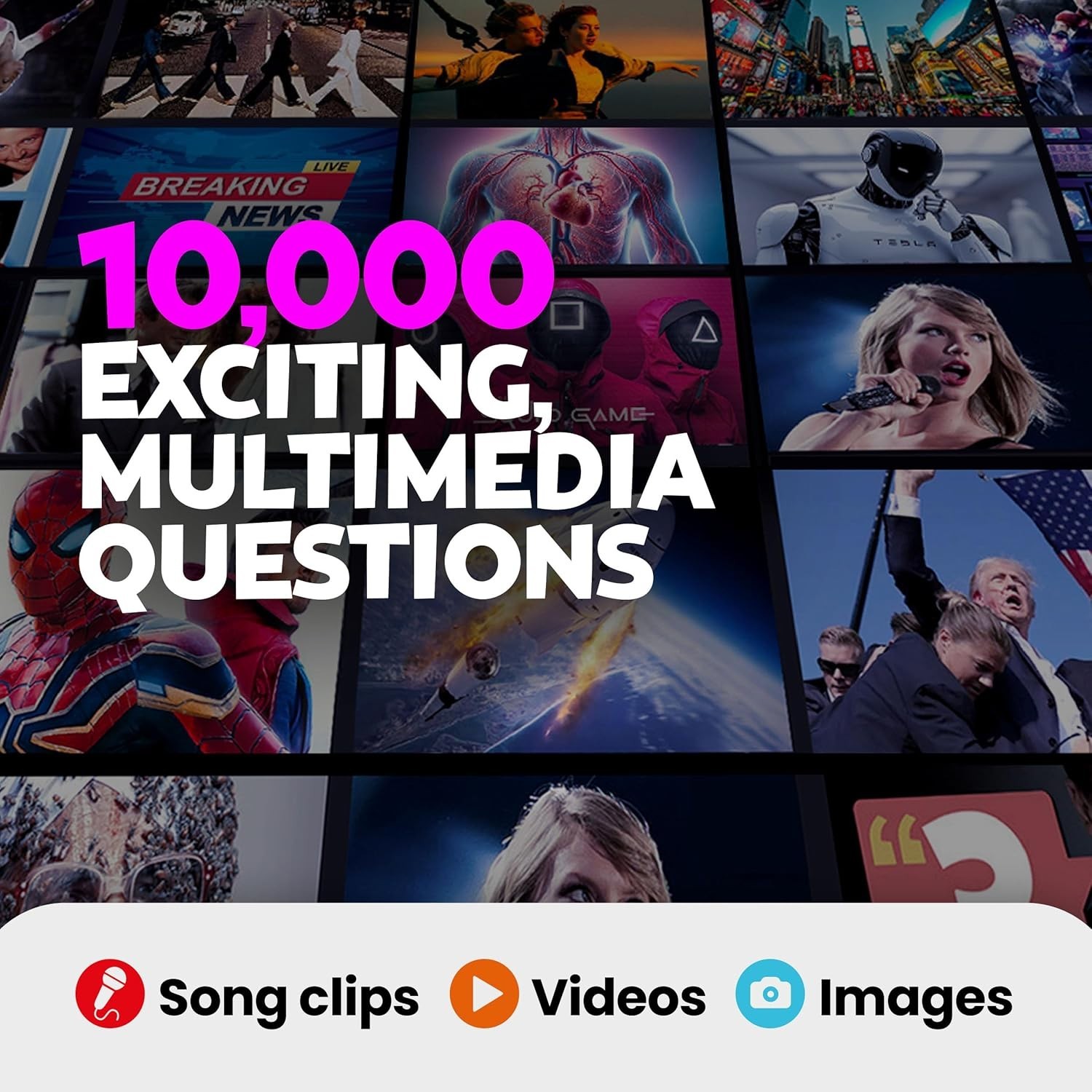 Engaging 2026 Edition TV Quiz Board Game | For 2-24 Players | 60 Minutes of Fun!