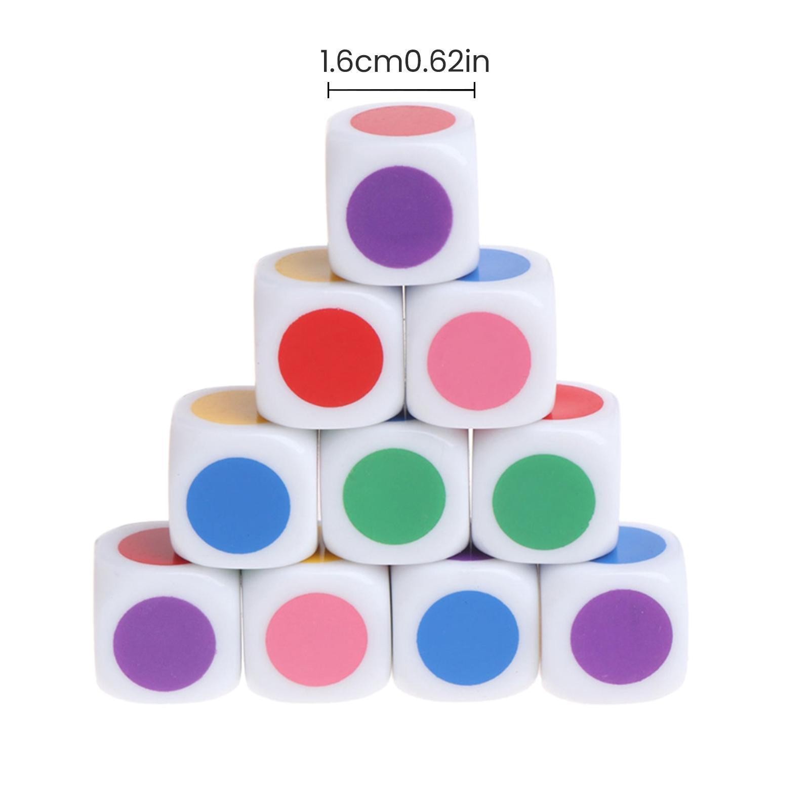 10Pcs Square 16mm 6 Sided D6 Round Corner for D&D