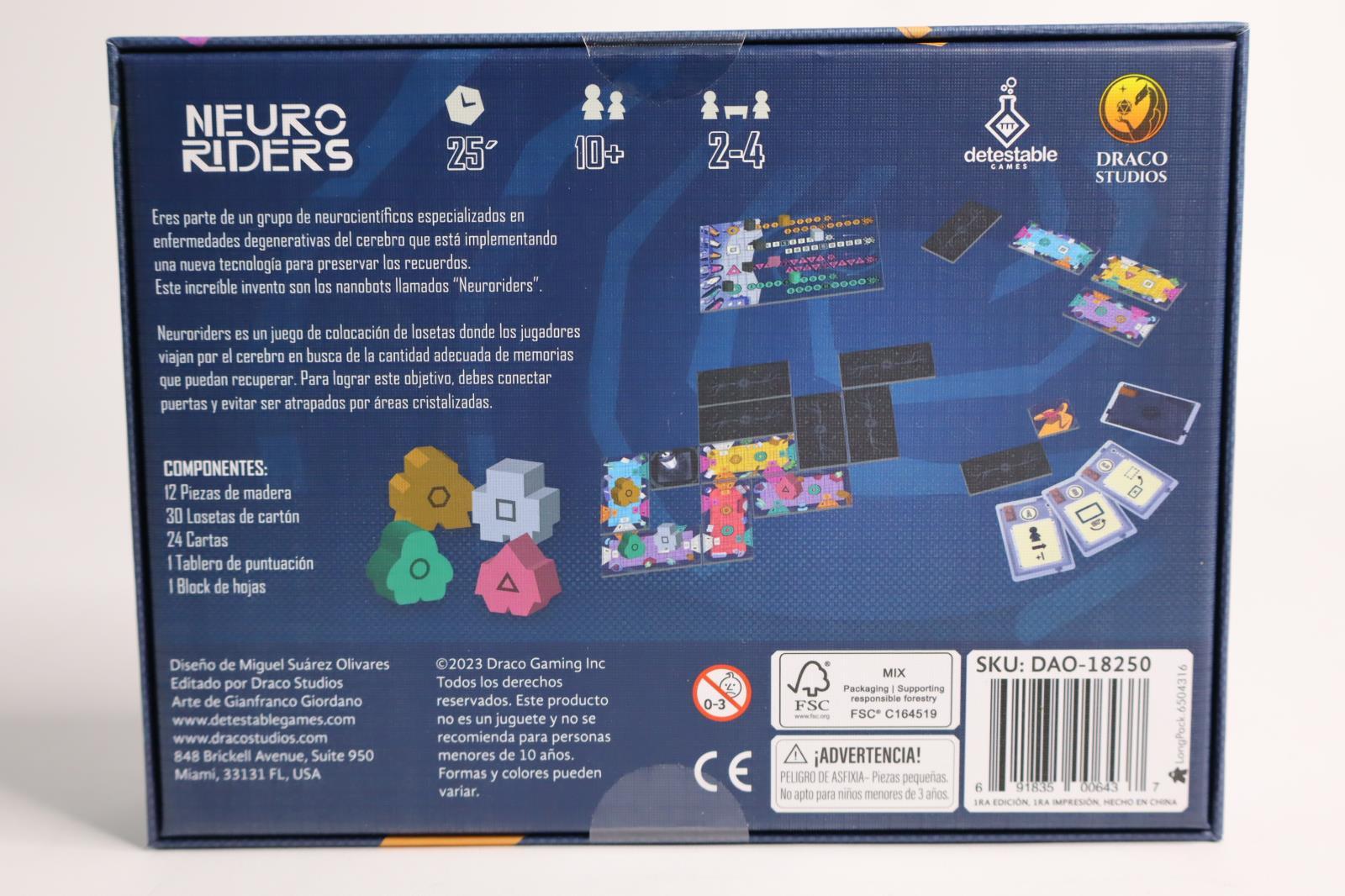 Neuroriders Boardgame KS Ed – Spanish version by Draco Games SEALED
