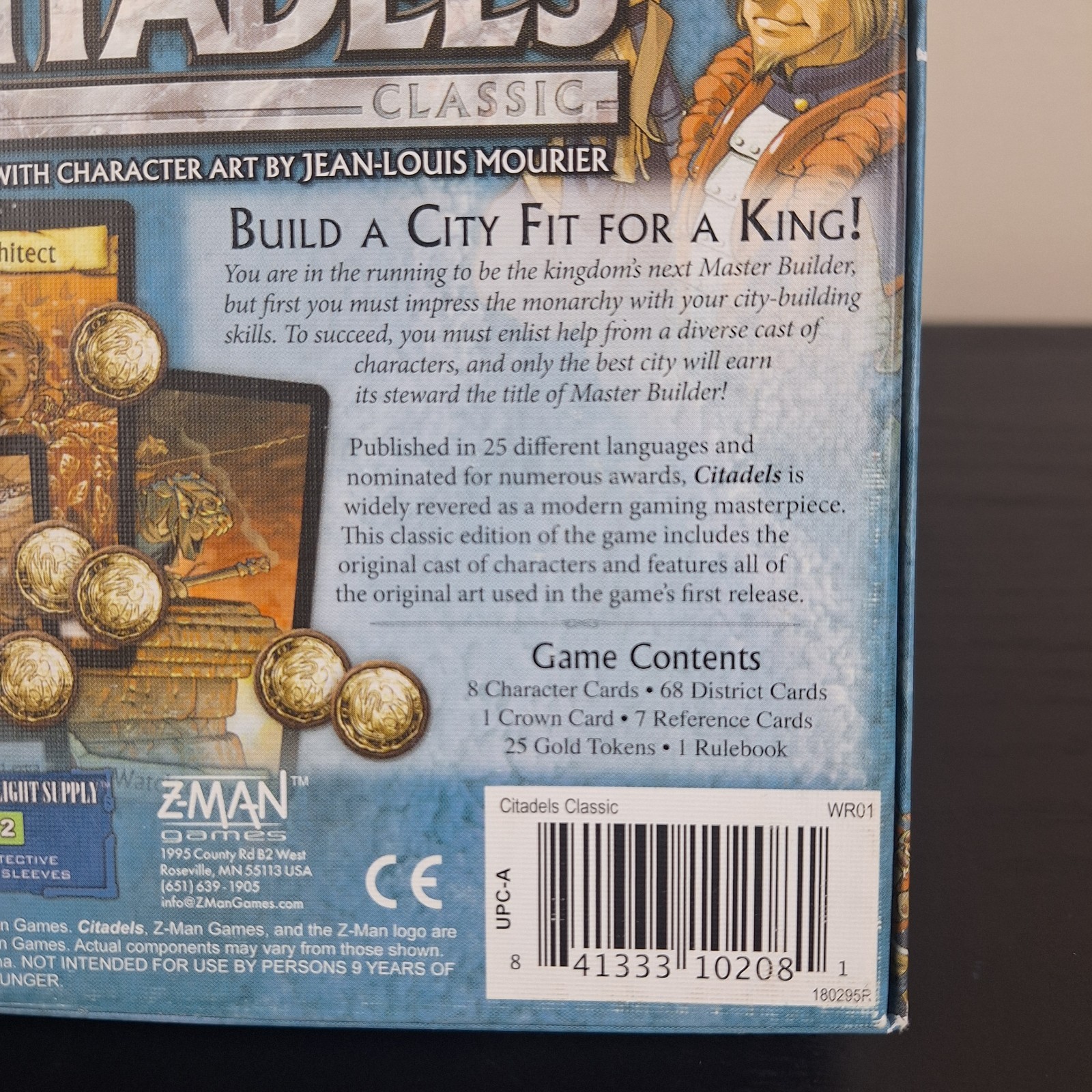 Citadels Classic Card Game Bruno Faidutti 2016 Z-man Games Small Box Medieval