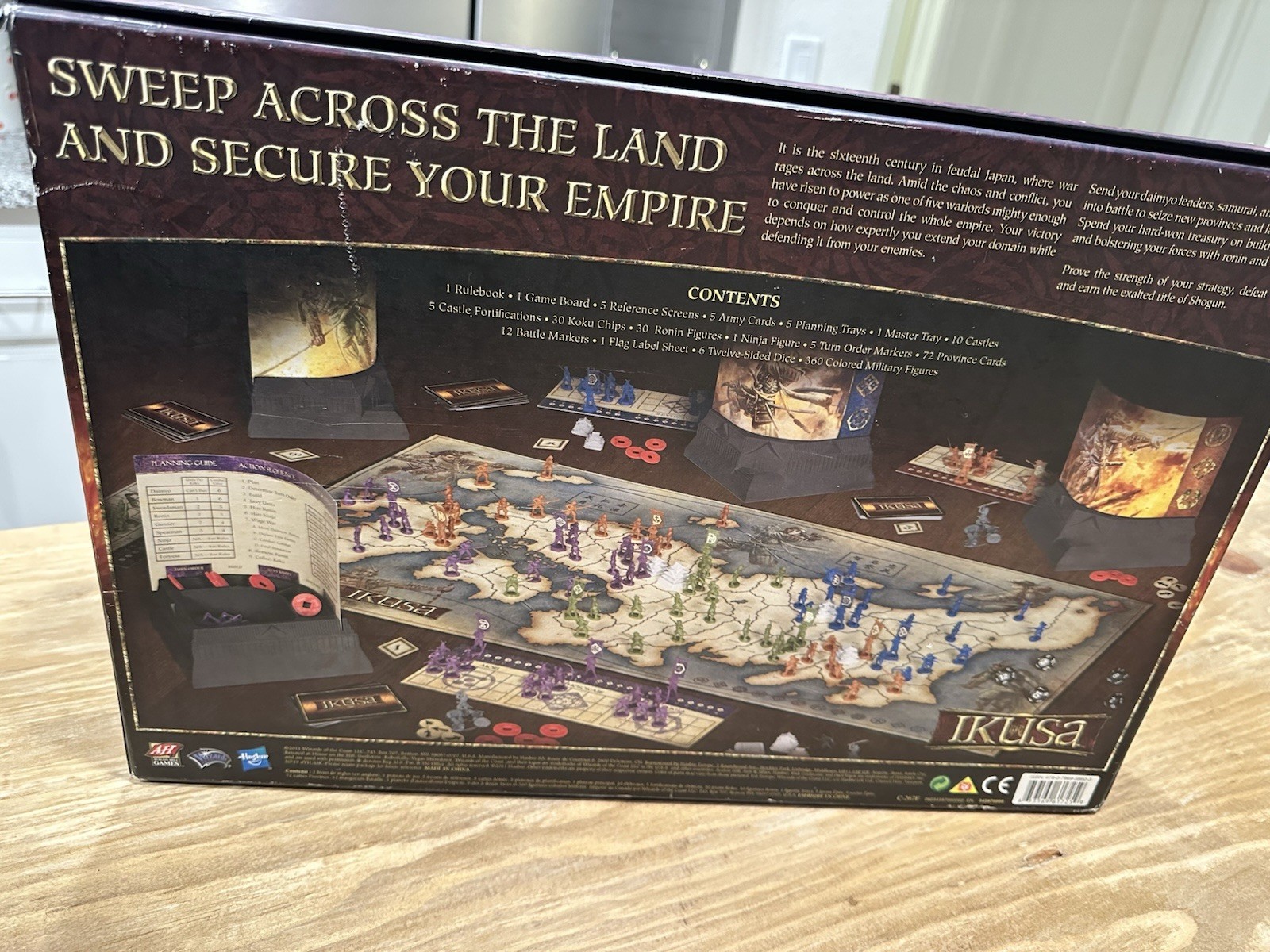 Ikusa Feudal Japan Strategy Board Game With Extras!: Samurai Swords Shogun WOTC