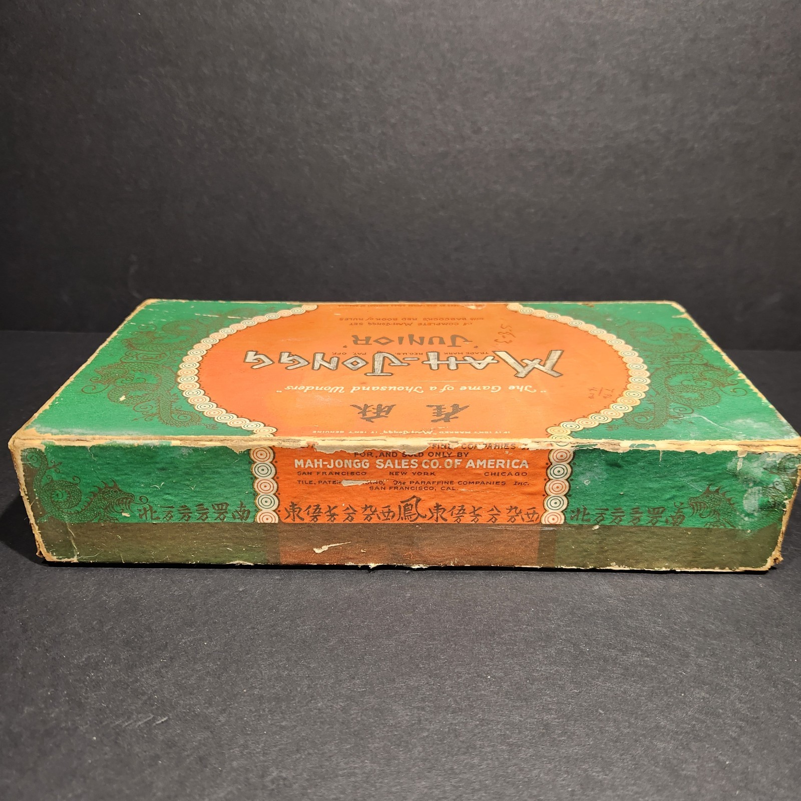 Mah-Jongg Junior Boxed Game with Instructions Tiny Dice All Tiles 1923