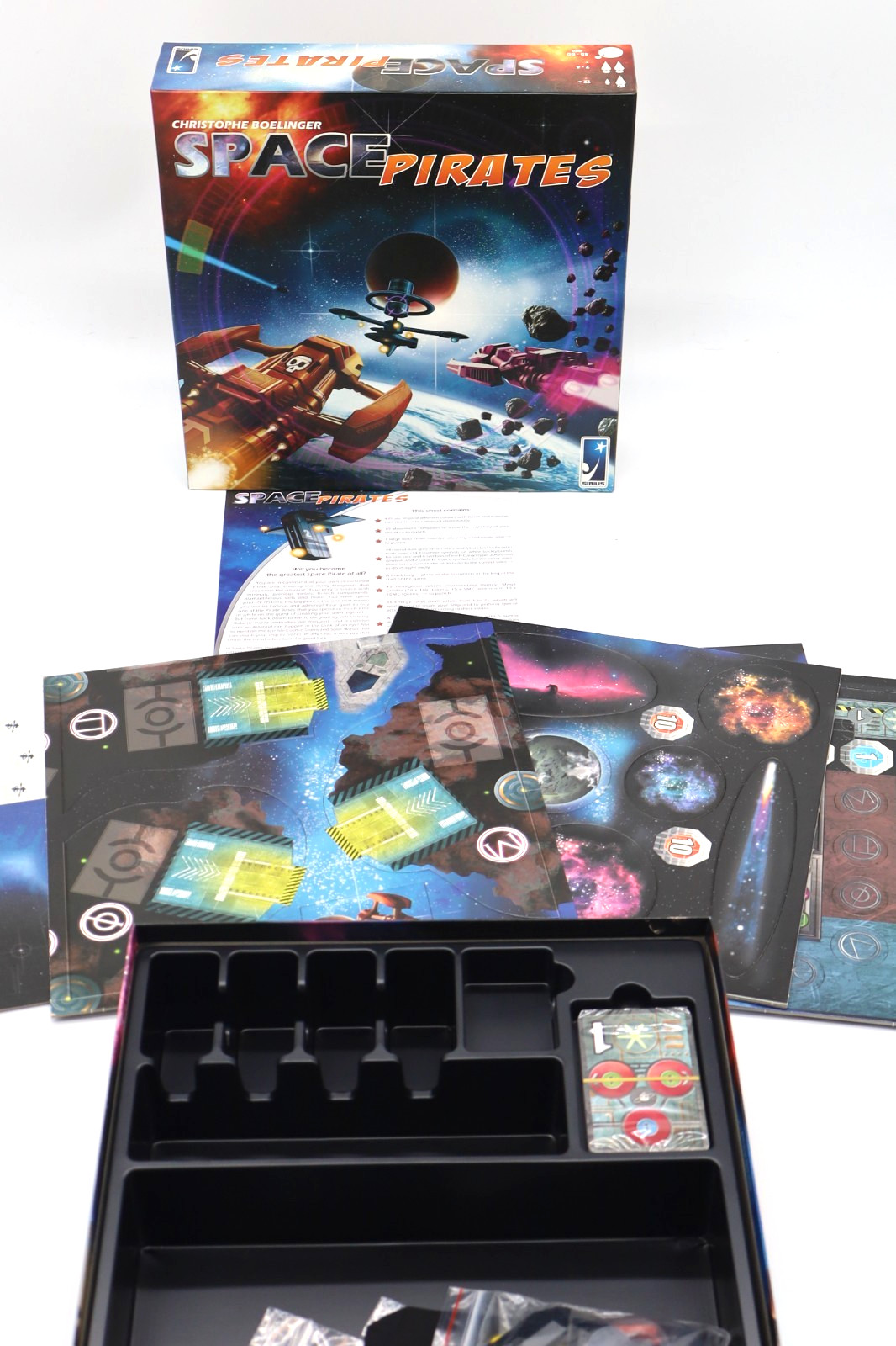 Space Pirates Board Game Sirius Christophe Boelinger OOP Unpunched Complete NM