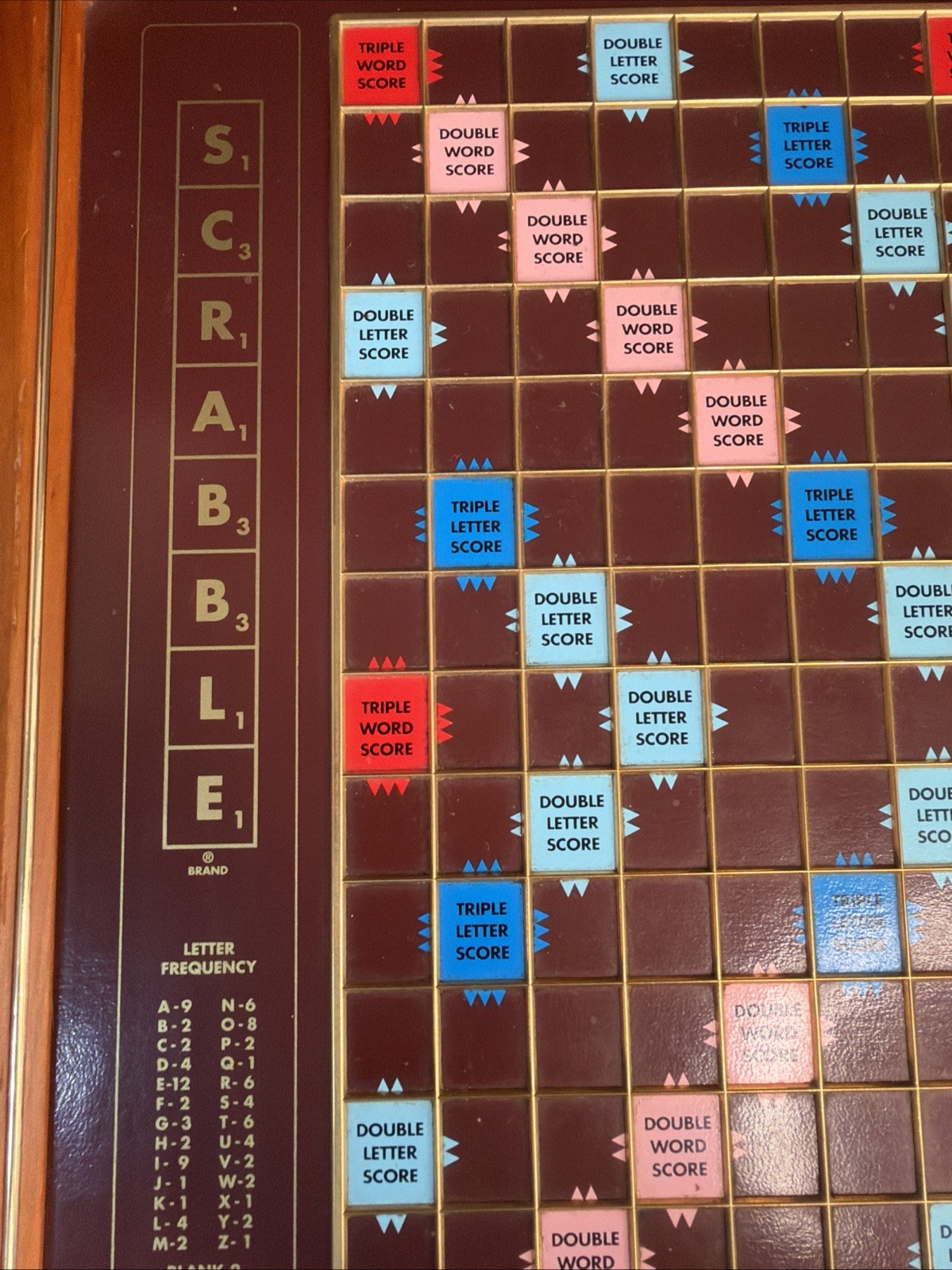 Vintage Franklin Mint Edition Scrabble 1990 Wood TURNTABLE BOARD ONLY