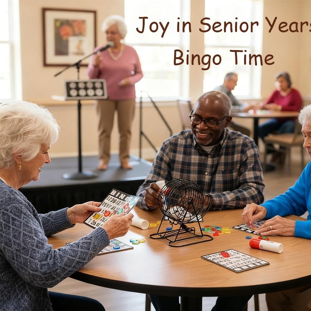 Deluxe Bingo Game Set w/Metal Bingo Cage Perfect for the Whole Family FriendsANY