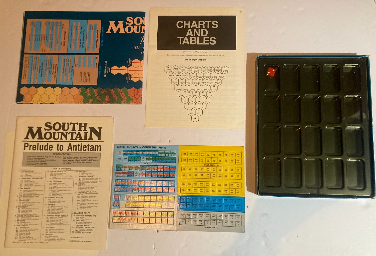 SOUTH MOUNTAIN Richard Berg PRELUDE TO ANTIETAM Vintage UNPLAYED West End game