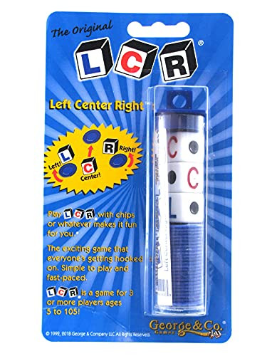 LCR Left Center Right Fun Dice Game for 3 to 12 Players Family Game Night