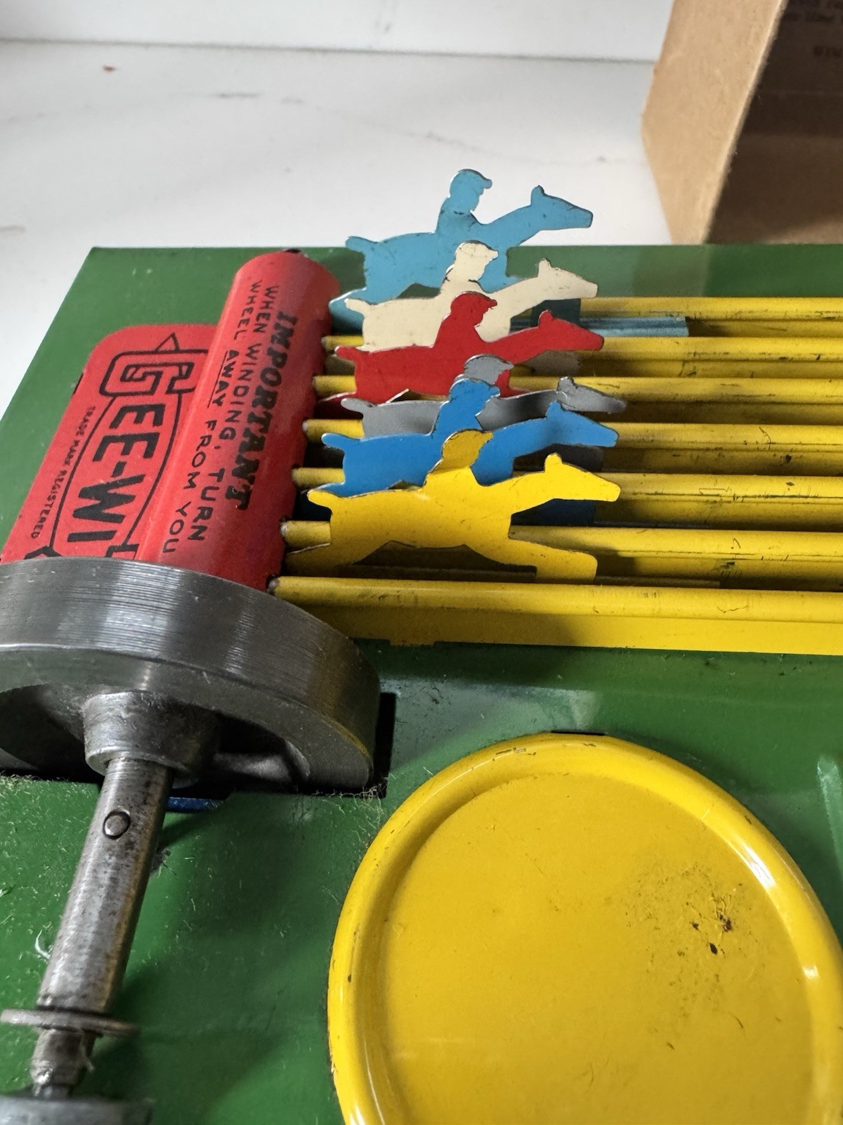 Vintage Gee-Wiz Racing Game No.40 Wolverine Supply w/ Box Horse Race Toy