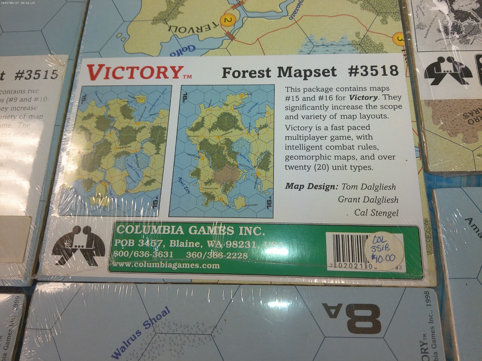 Columbia Games Victory Set of 6 Mapsets In original Shrinkwrapping.