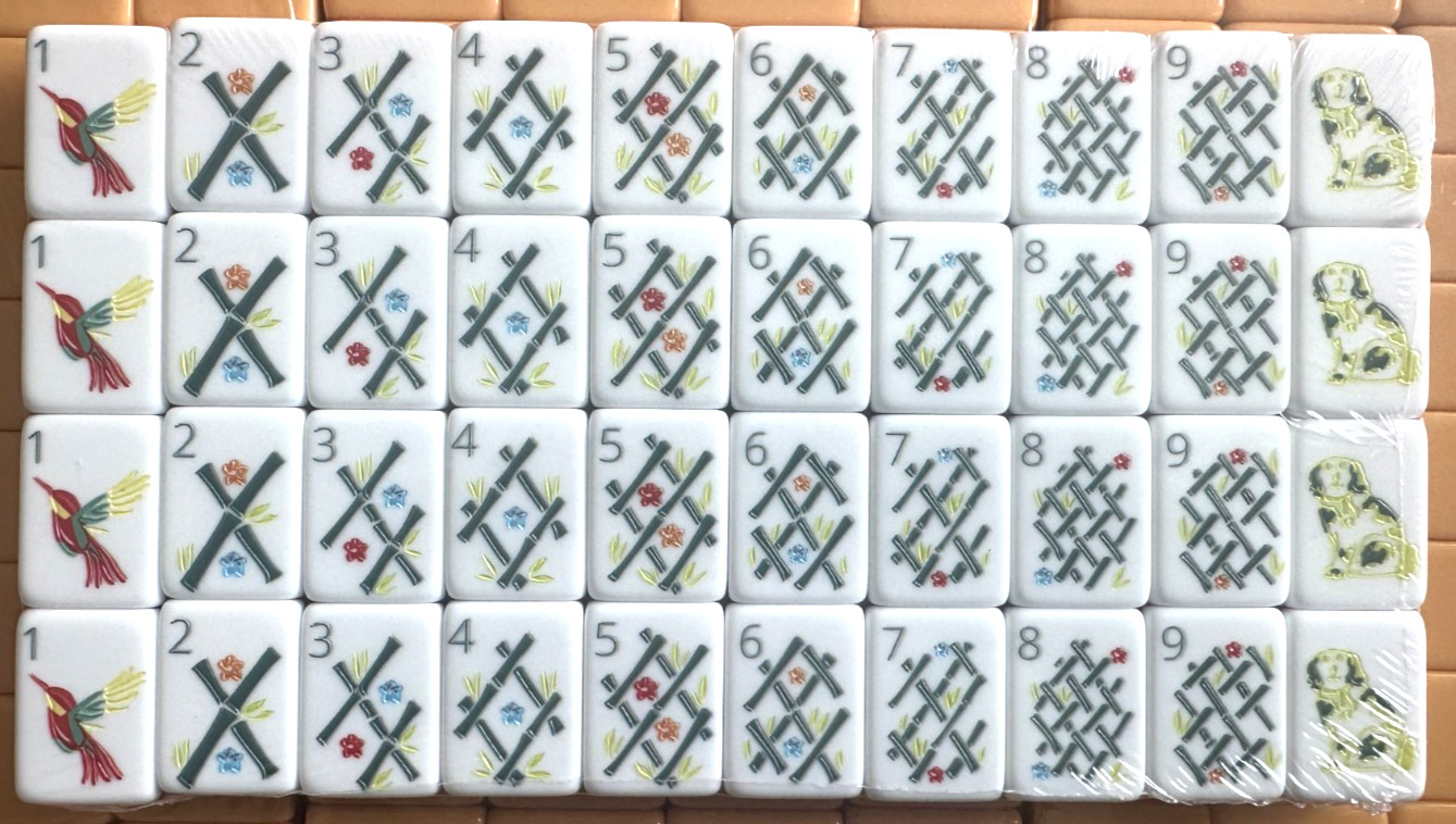 PRINTING ERROR – SUNSET ORANGE 4 Layer Acrylic Mahjong Tile Set READ DESCRIPTION