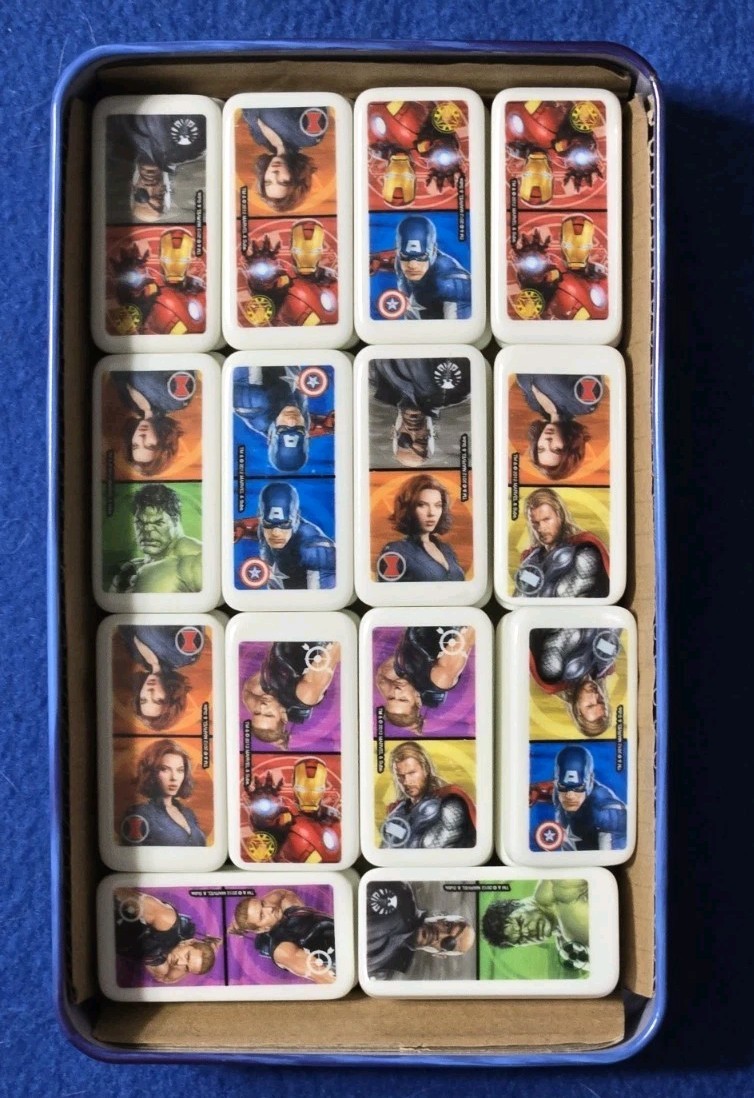 THE AVENGERS DOMINO GAME – COMPLETE (28 PIECES) SET – 3+ – 2-4 players DOMINOES