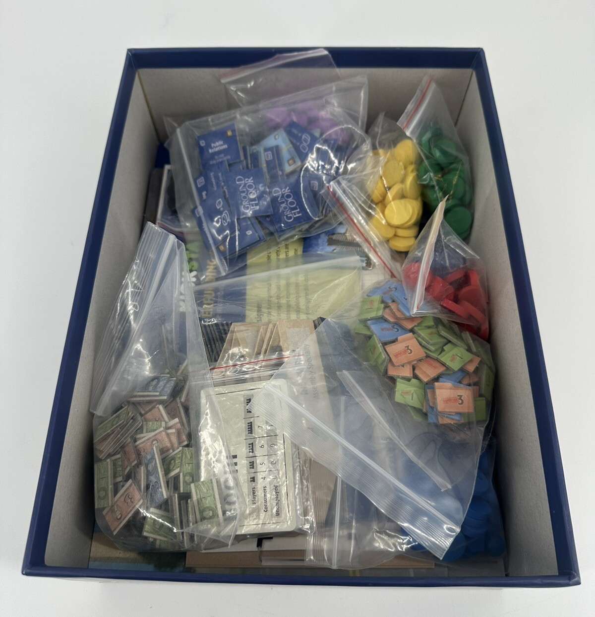 Tasty Minstrel Business Boardgame Ground Floor Open Box Rare Game Fast Ship