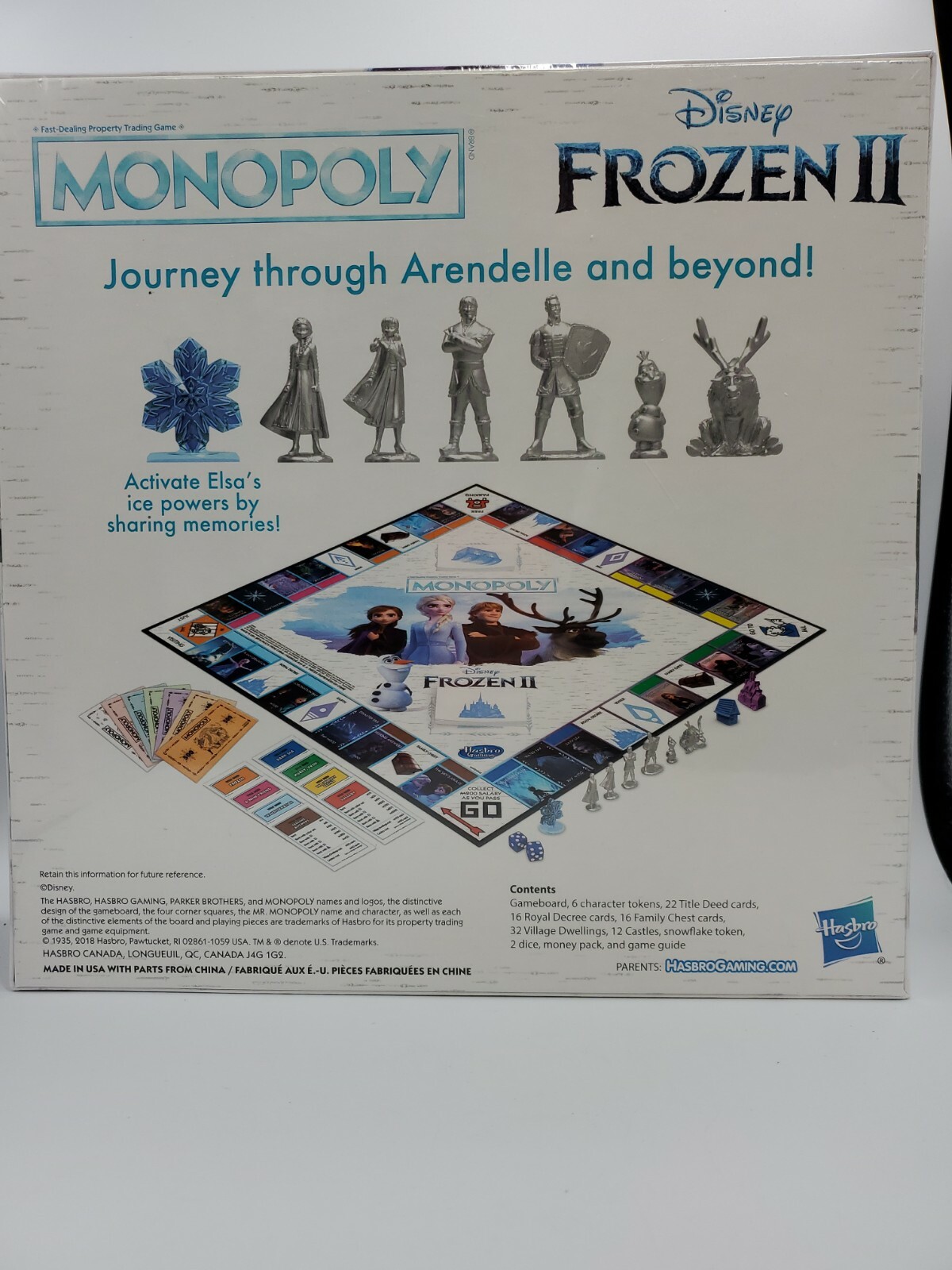Monopoly Game Disney Frozen 2 Edition Board Game for Ages 8 and Up Anna Elsa