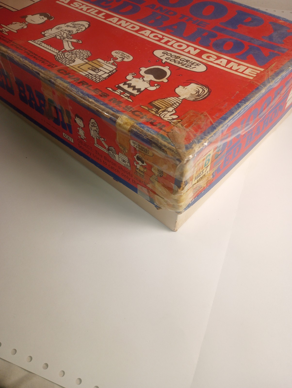 Vintage 1970 Snoopy And The Red Baron Skill and Action Game Milton Bradley