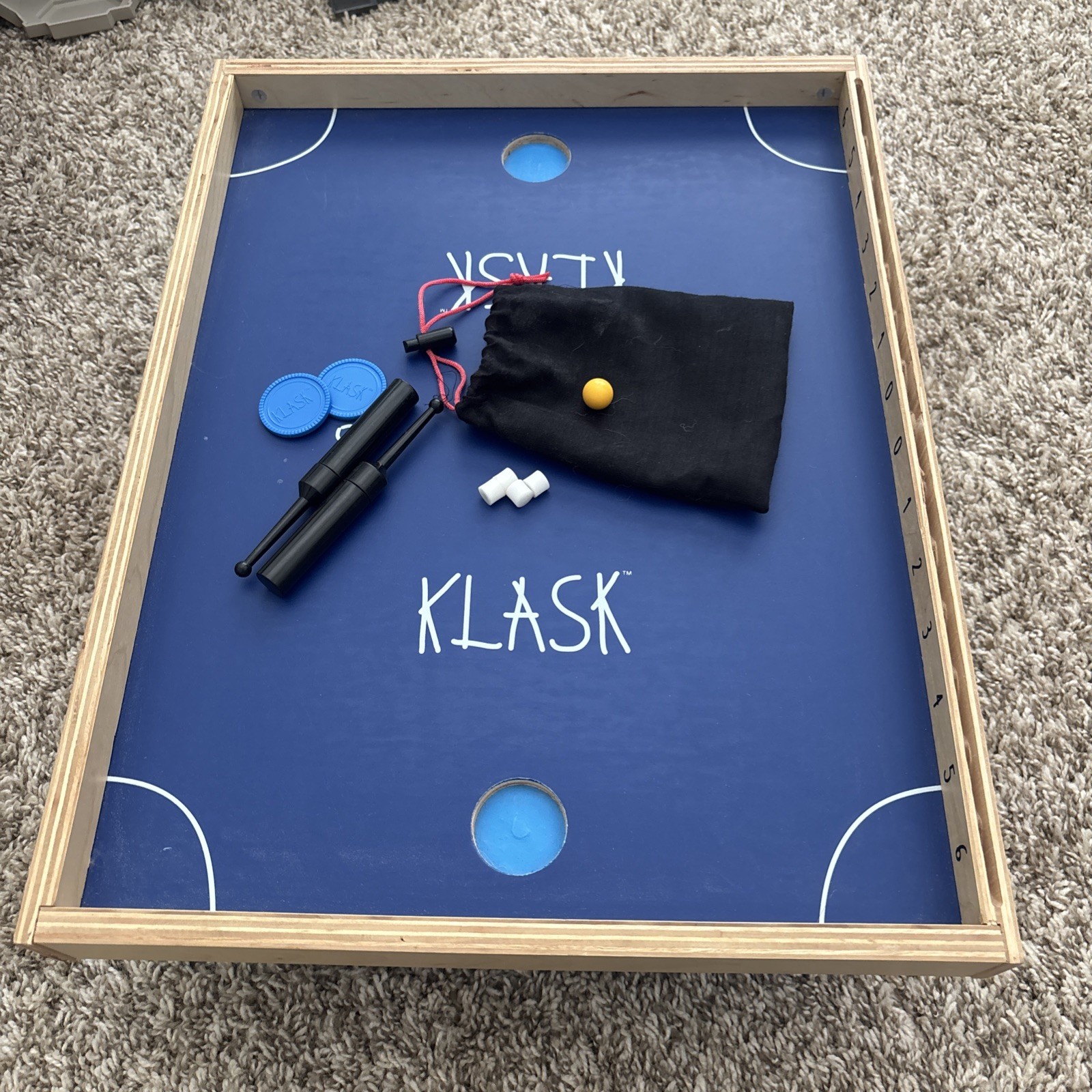 KLASK Magnetic Battle Board Game for 2-Player Party Game for Kids Adults. No Box