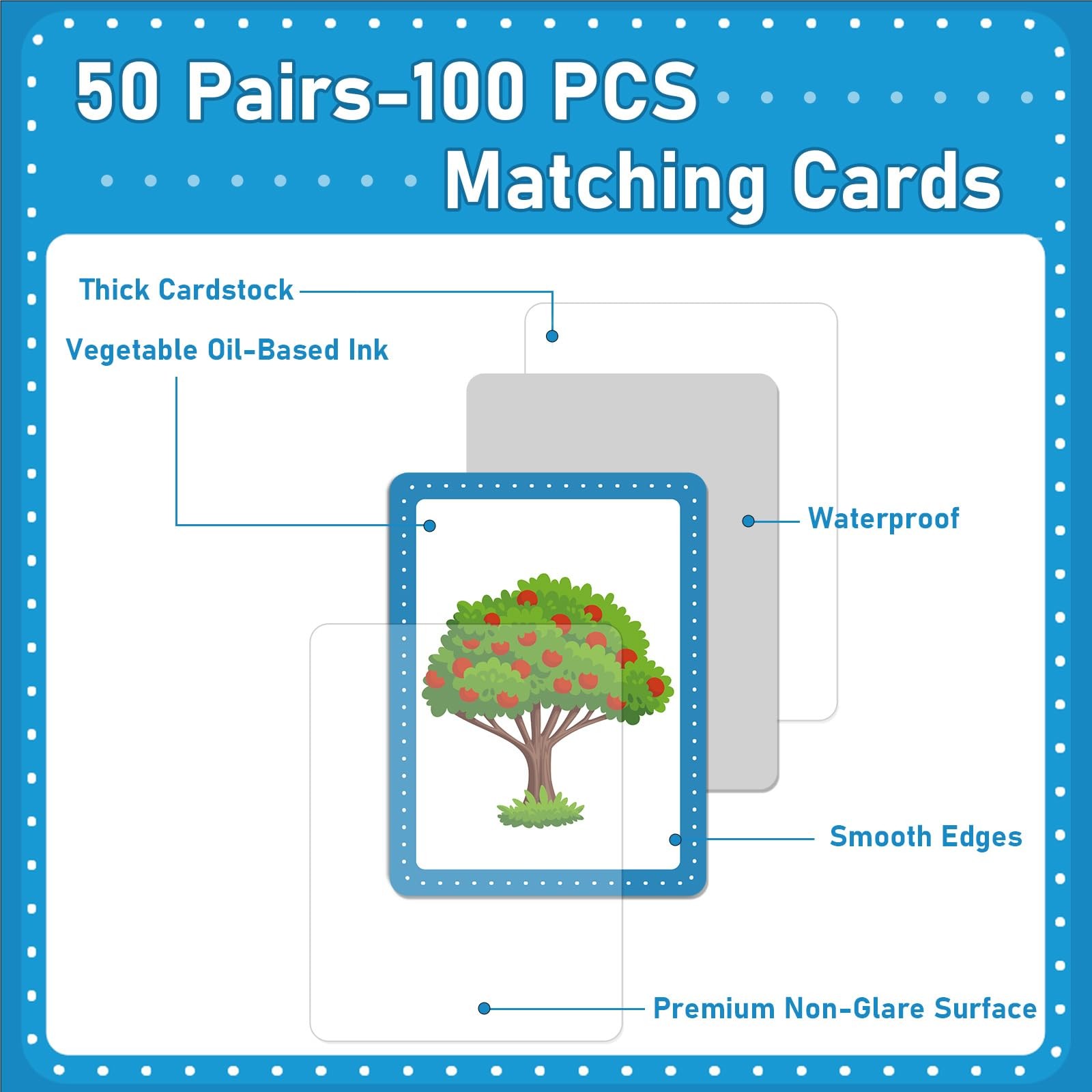 gisgfim 100 PCS Memory Matching Game Bible Concentration Memory Card Games fo…