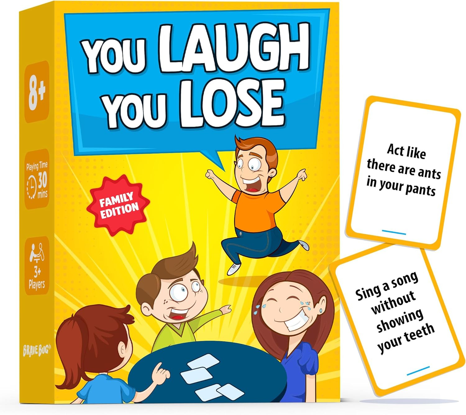 You Laugh You Lose Game – Funny Charades Kids Games – Board Games for Kids & Tee