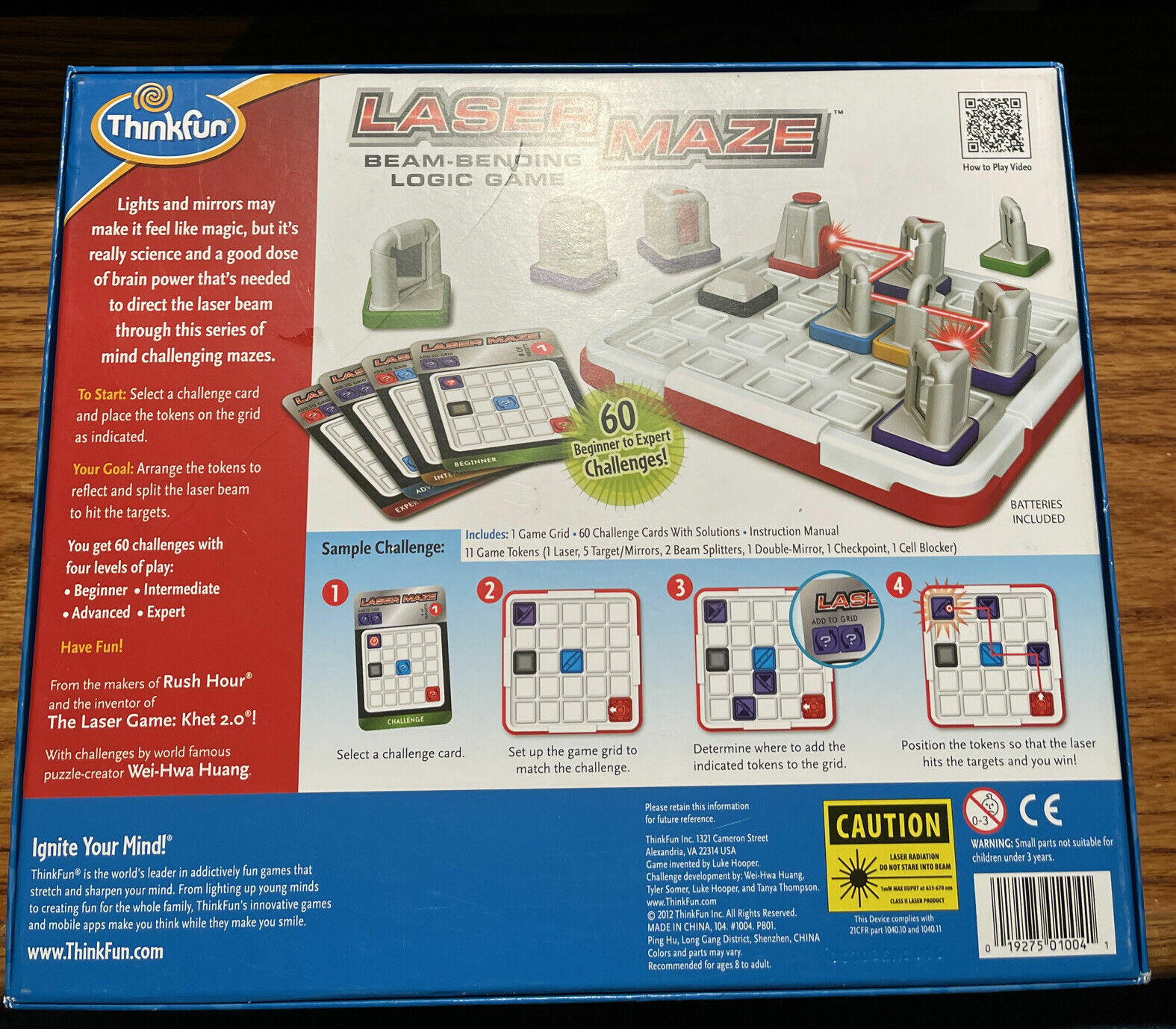 LASER MAZE Thinkfun Beam bending logic game Ignite your mind STEM 2012 GREAT