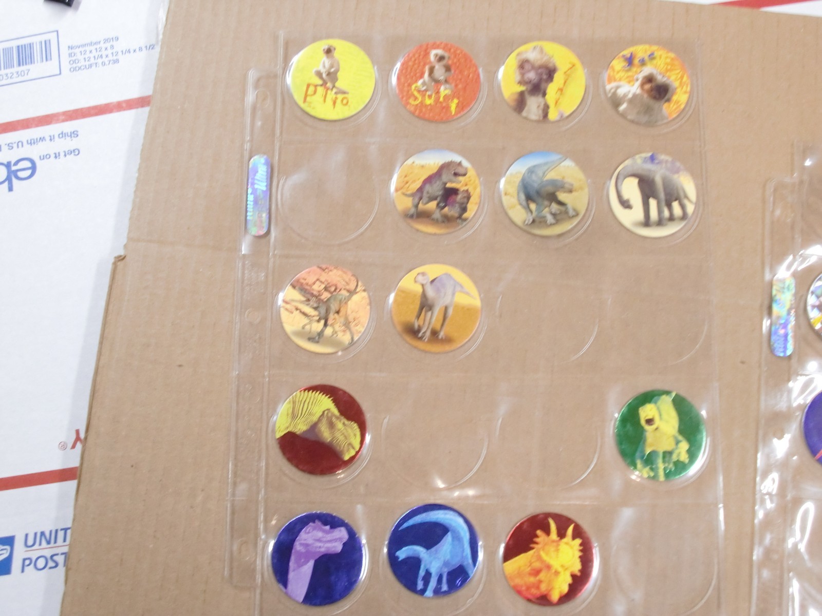 POGS/MILKCAPS DISNEY’S “DINOSAUR” BY MAGIC BOX INT. HAVE 88 OF 105 NEEDED